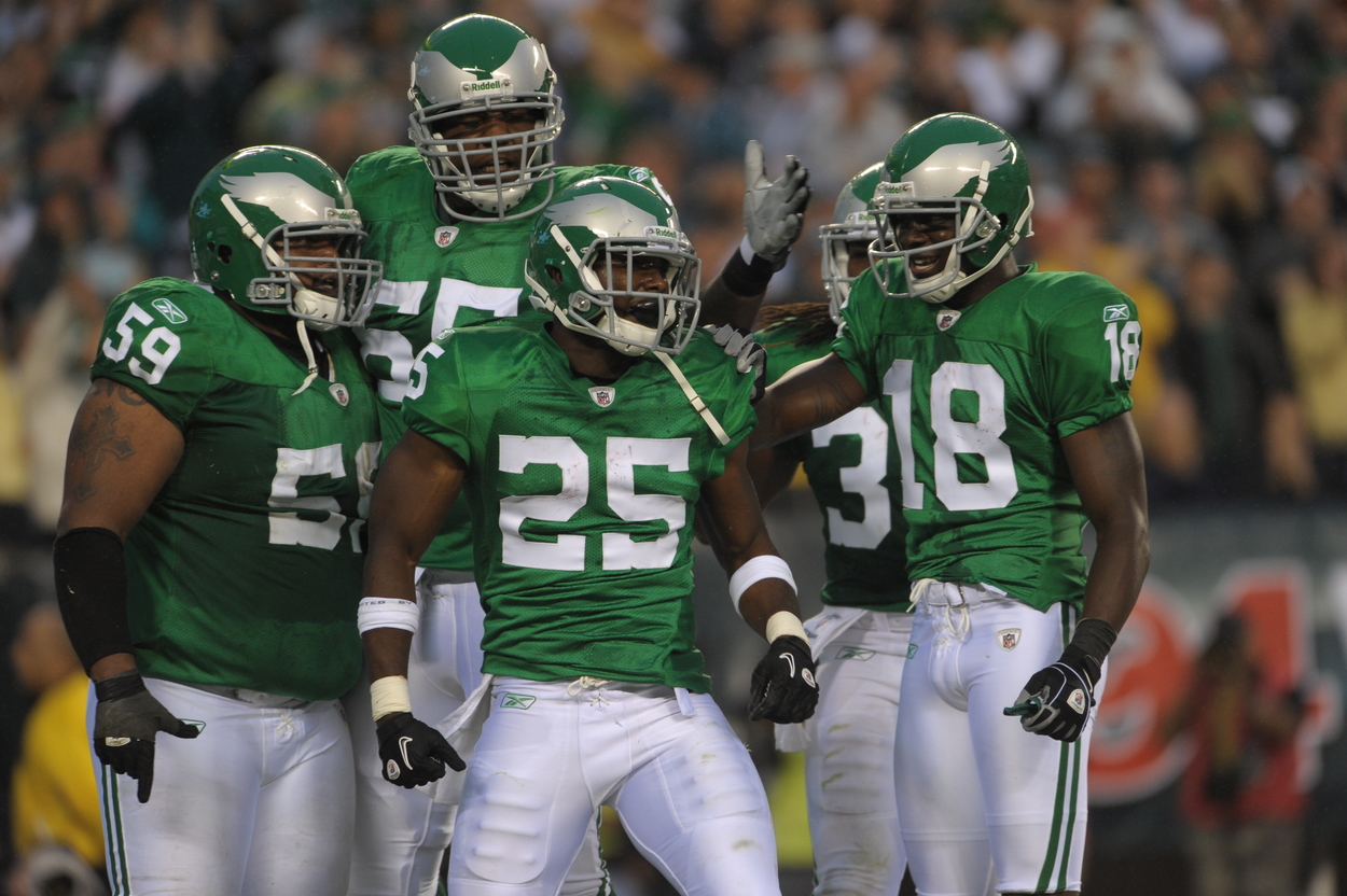 The Philadelphia Eagles last wore their 'Kelly Green' uniforms in 2010.