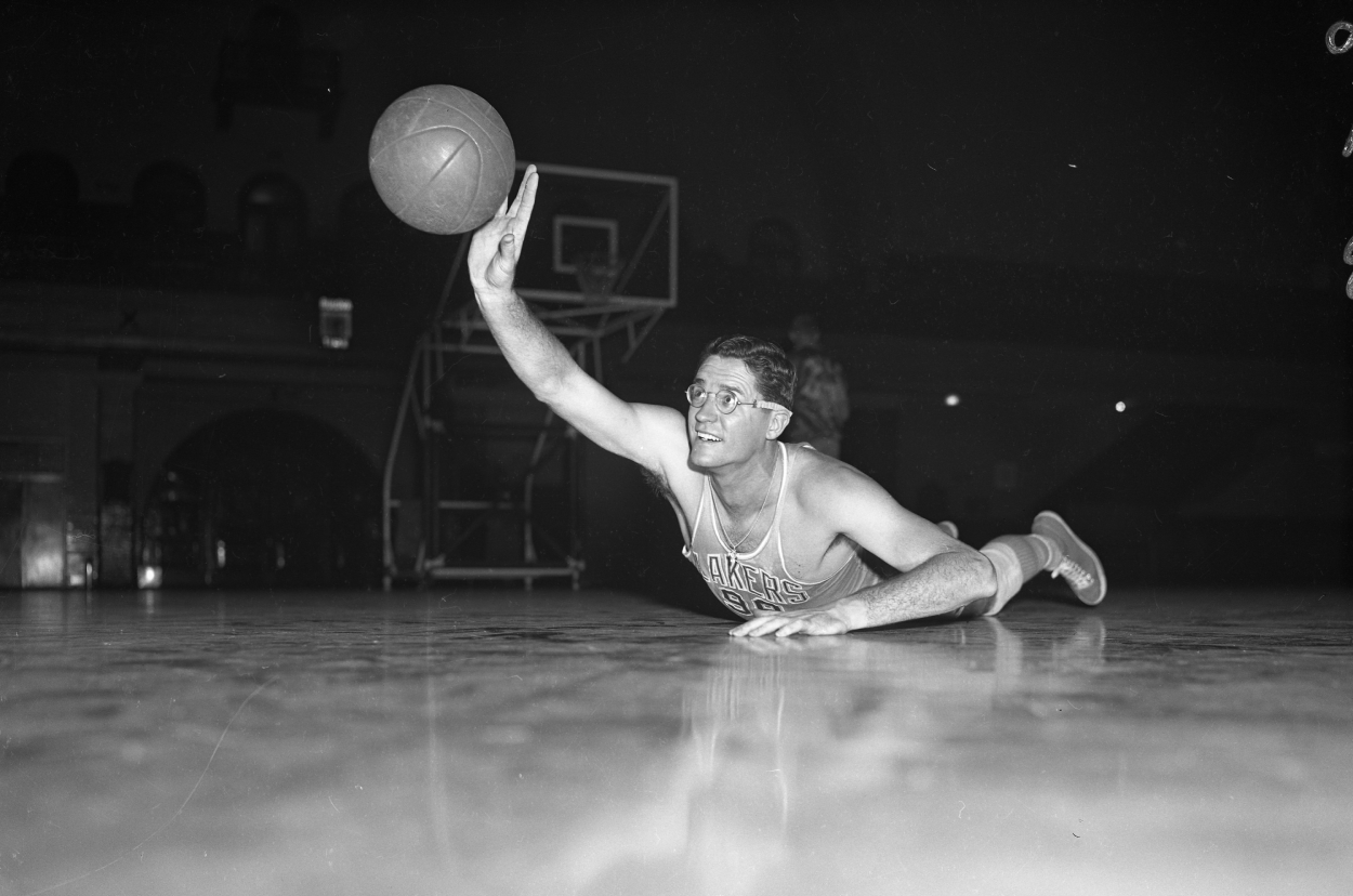 George Mikan, who is one of the greatest Lakers players in franchise history.