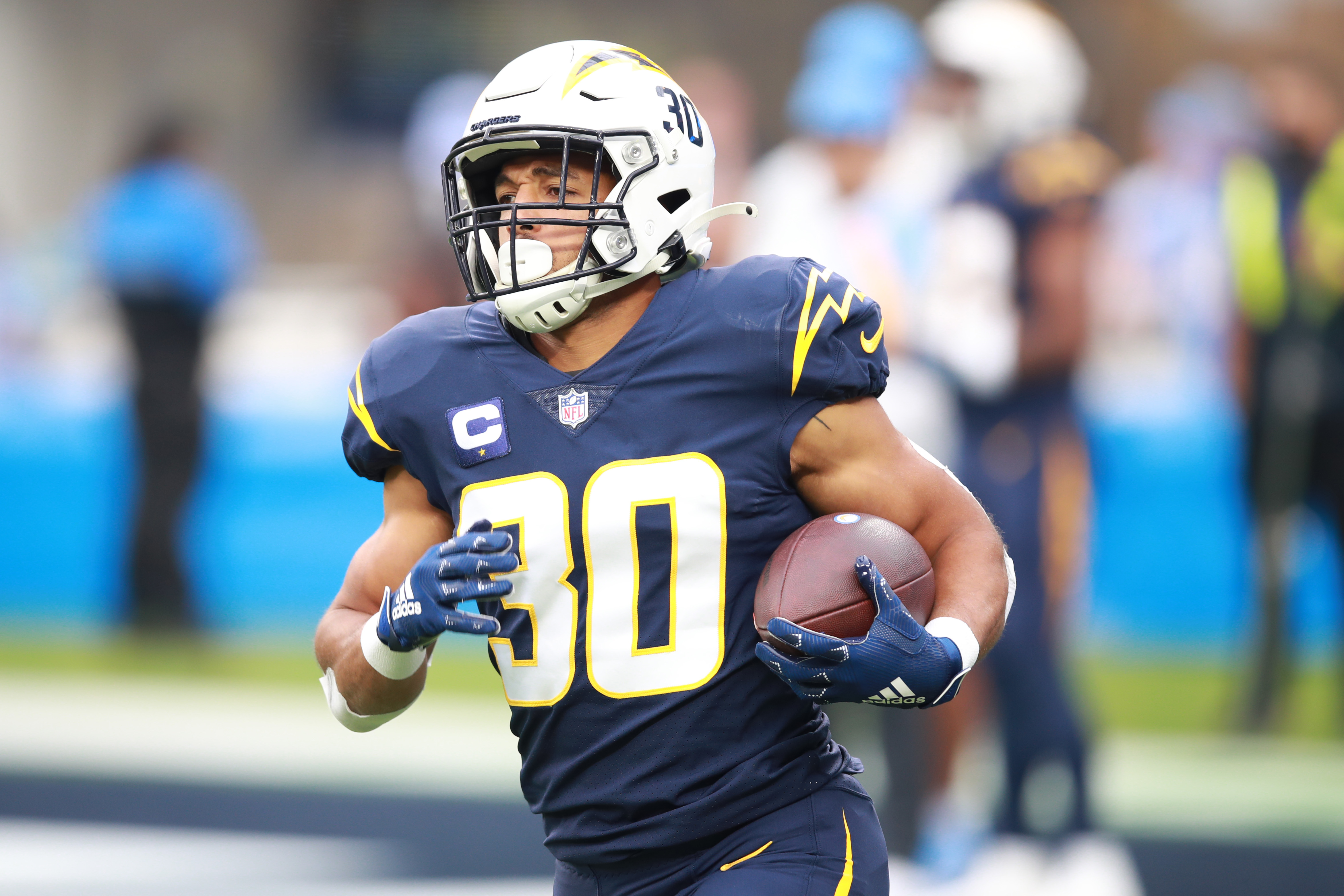 Chargers RB Austin Ekeler is in danger of missing Sunday's game against Houston.