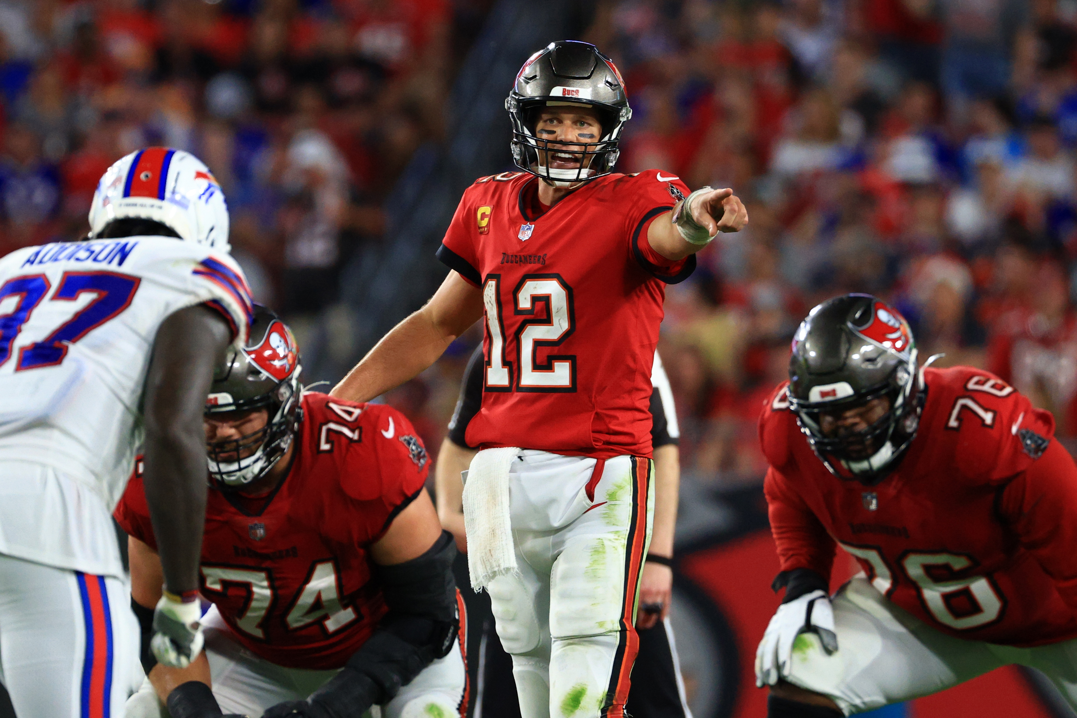 Tampa Bay Buccaneers QB Tom Brady against the Bills.