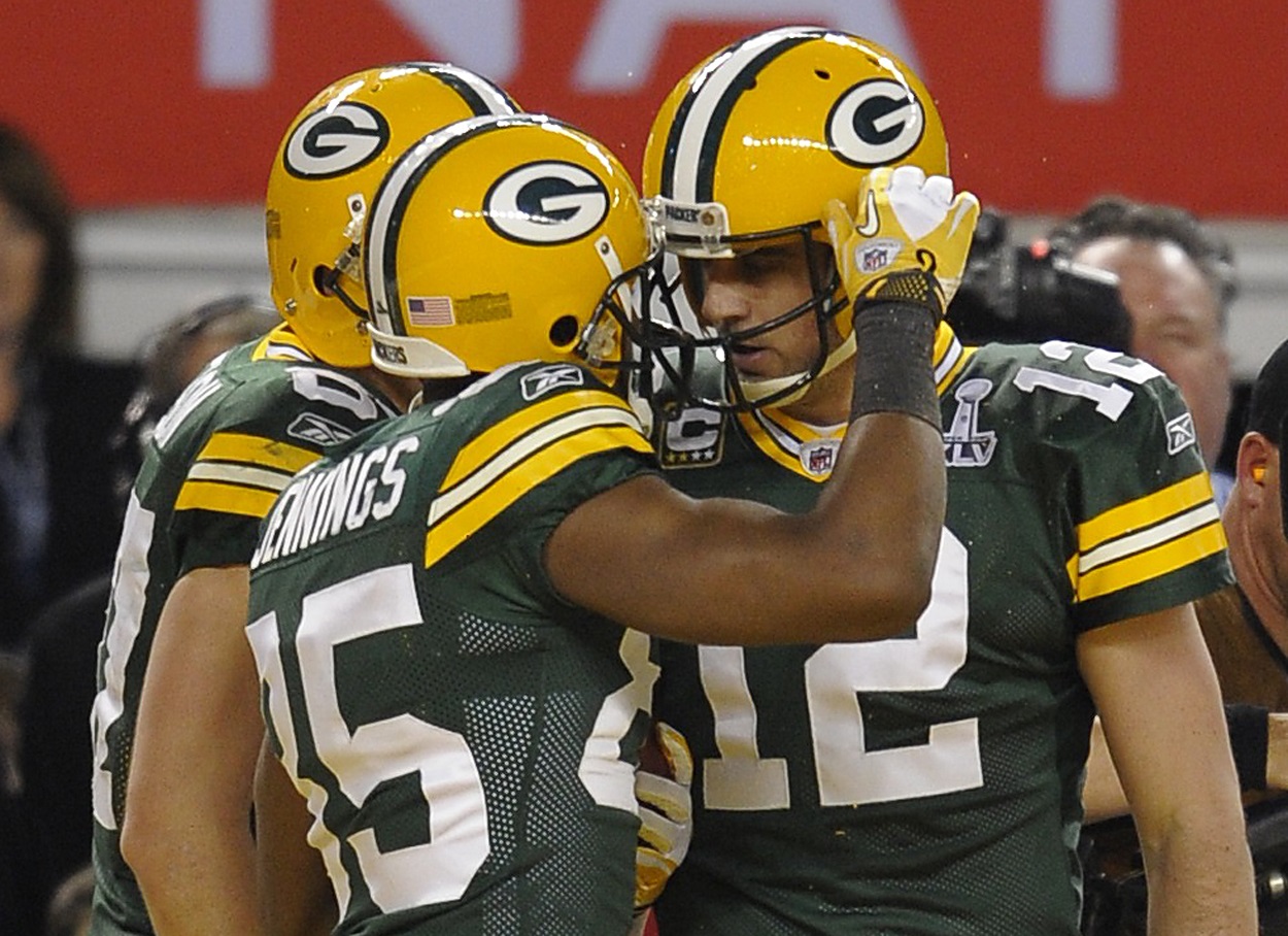 Greg Jennings and Aaron Rodgers Green Bay Packers