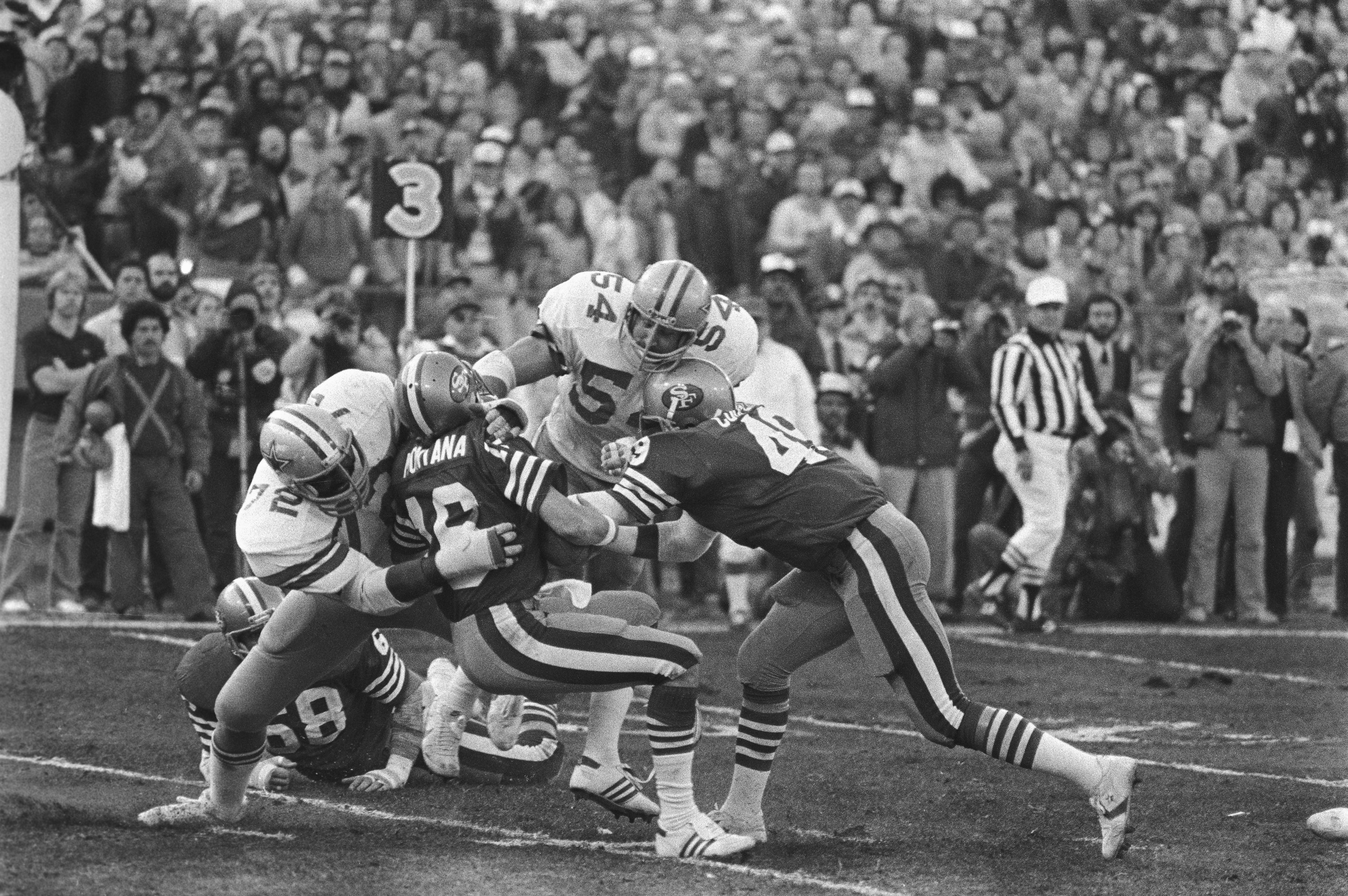 Joe Montana faces the Dallas Cowboys in the early 1980s