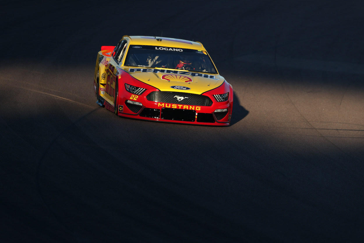 Joey Logano qualifying for Cup Series race