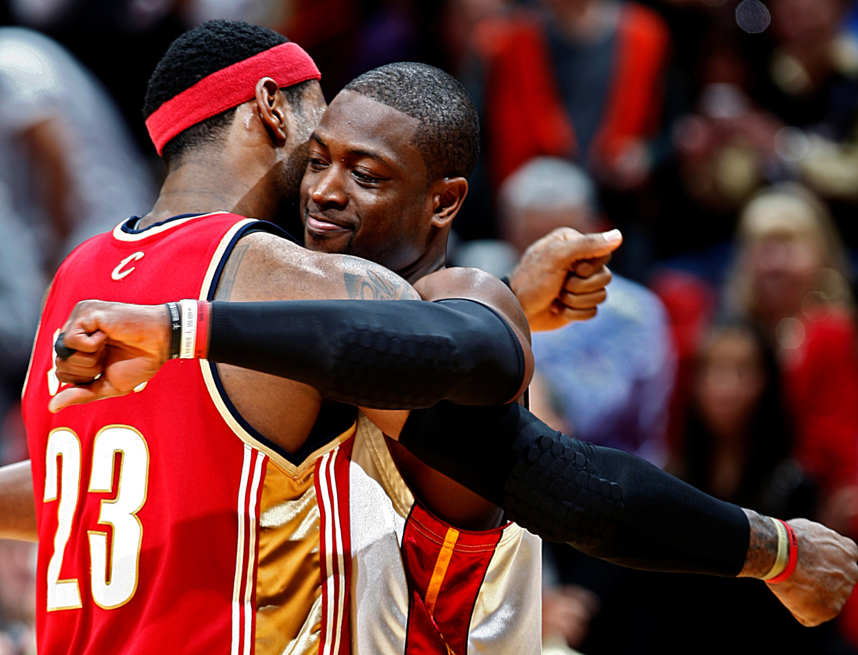 Former Cavaliers star LeBron James and Heat legend Dwyane Wade.