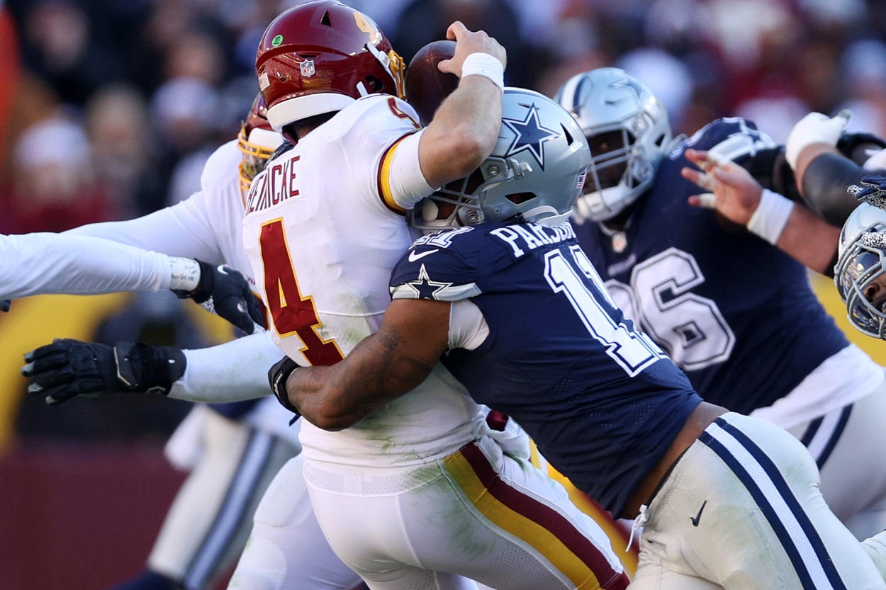 Micah Parsons, Dallas Cowboys, gets a sack