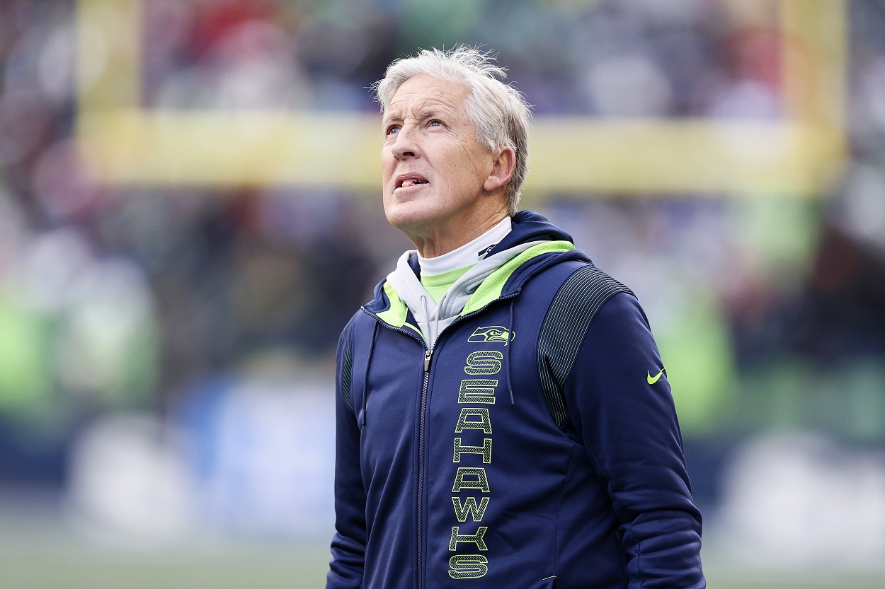 Pete Carroll of the Seattle Seahawks