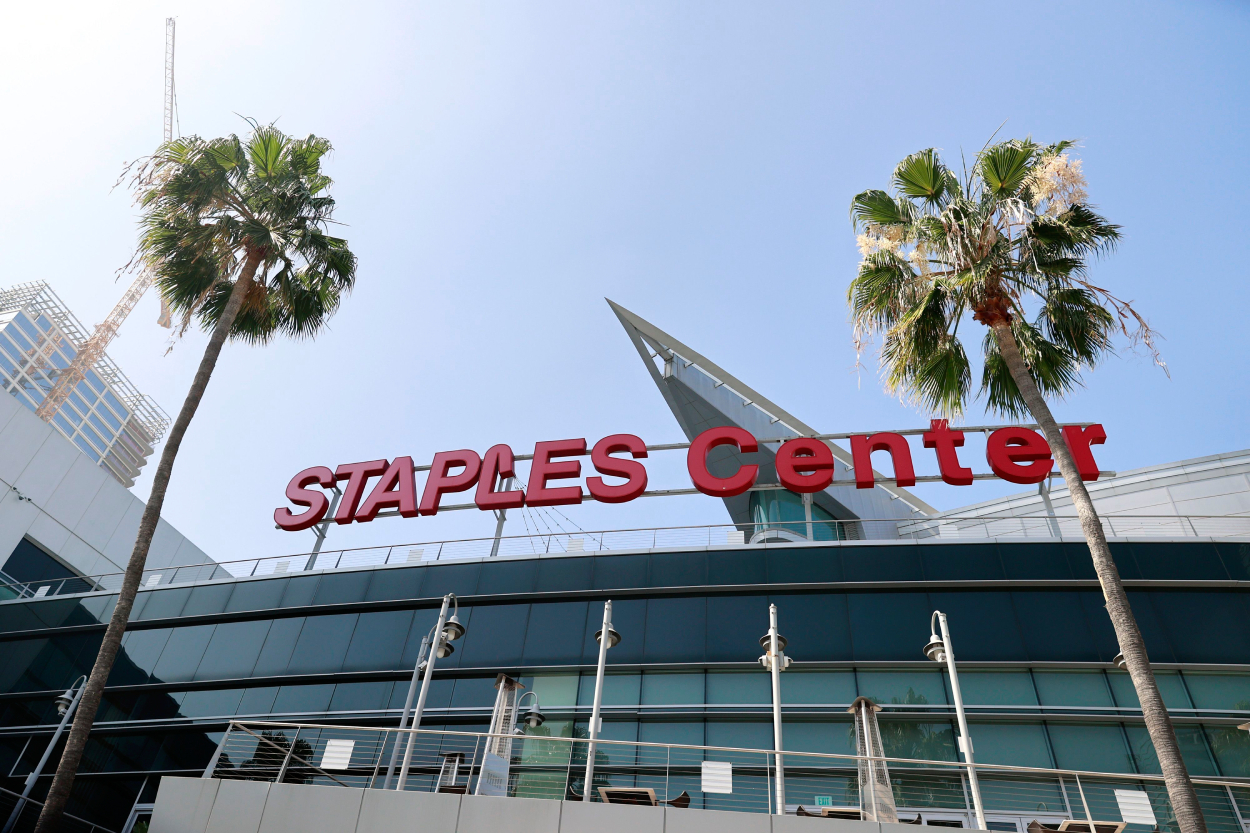 The venue that was previously called Staples Center but recently switched its name to Crypto.com Arena.