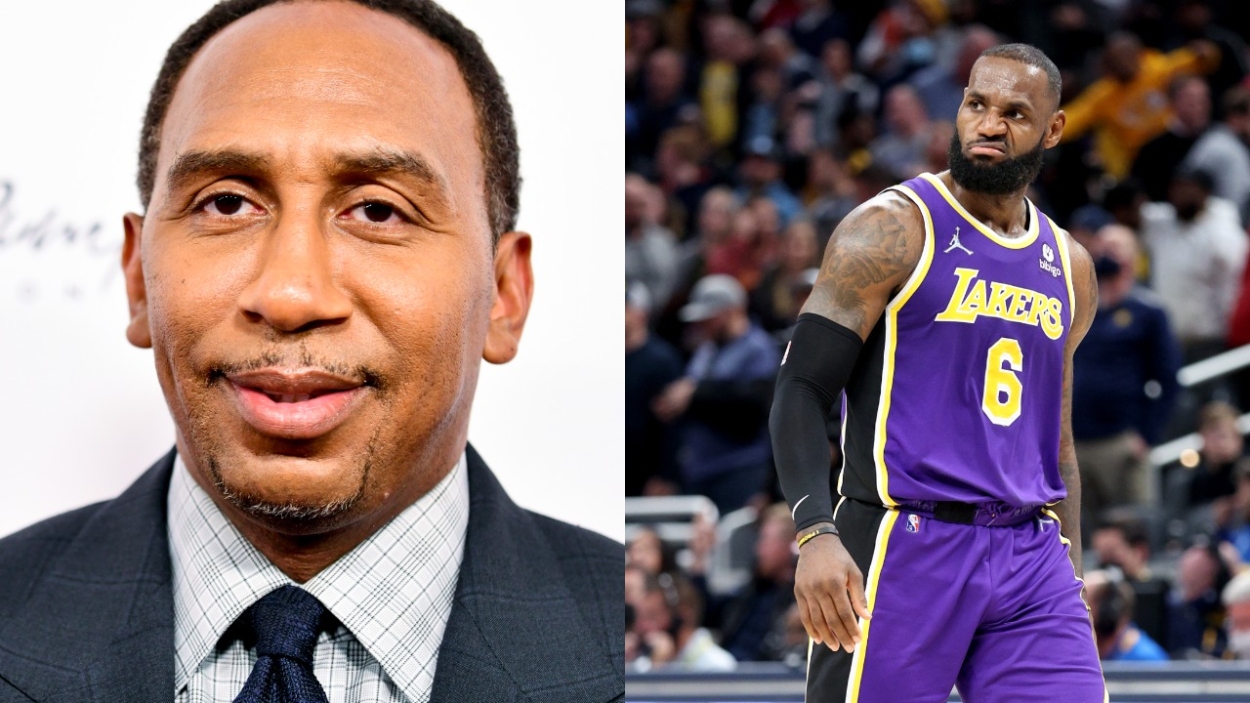 ESPN commentator Stephen A. Smith and Lakers superstar LeBron James.
