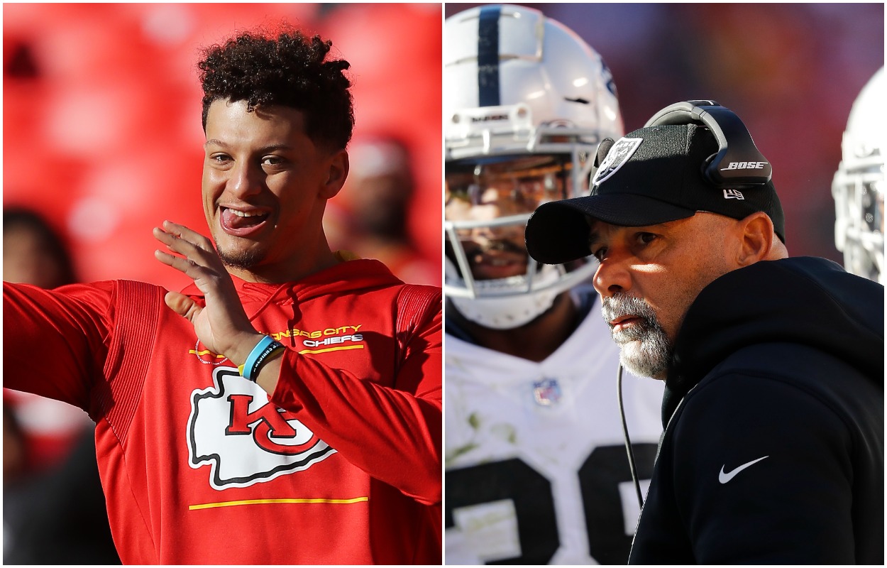 Chiefs against the Raiders.