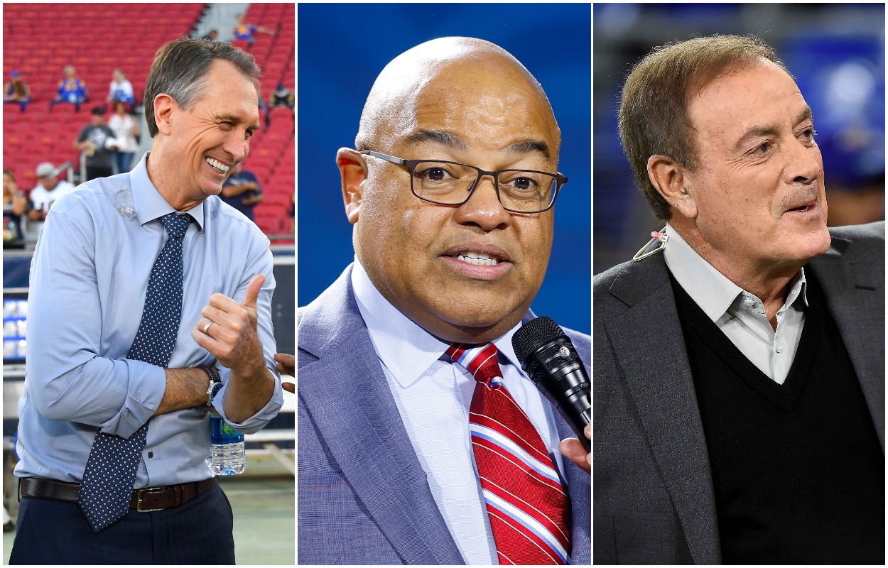 Mike Tirico and Cris Collinsworth are on the call for Saints-Buccaneers.