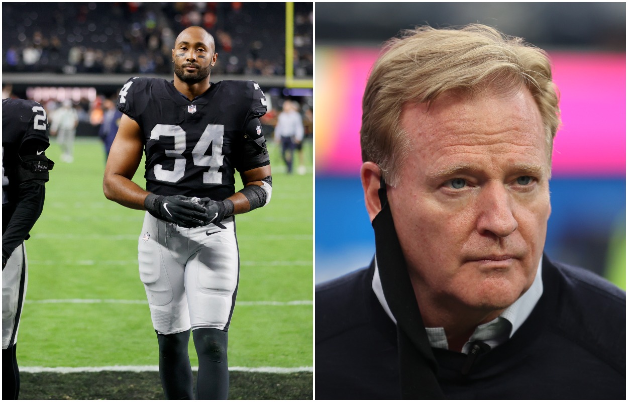 Raiders LB K.J. Wright voices frustration after the NFL moves Browns game.