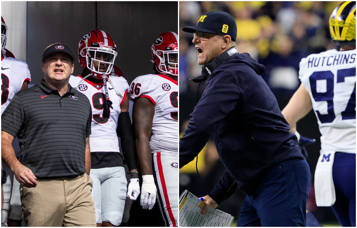 Georgia and Michigan face off at the College Football Playoff.