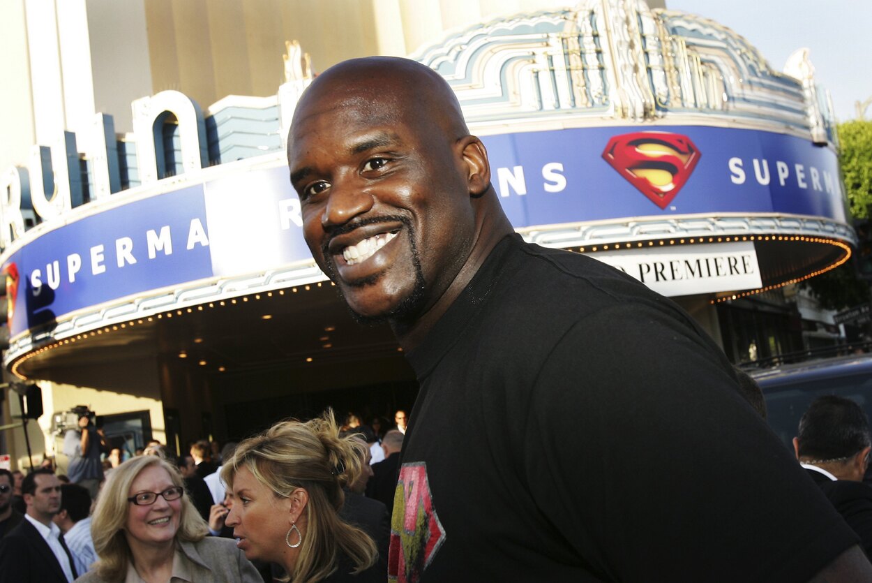Former center Shaquille O'Neal at a Superman movie premiere.