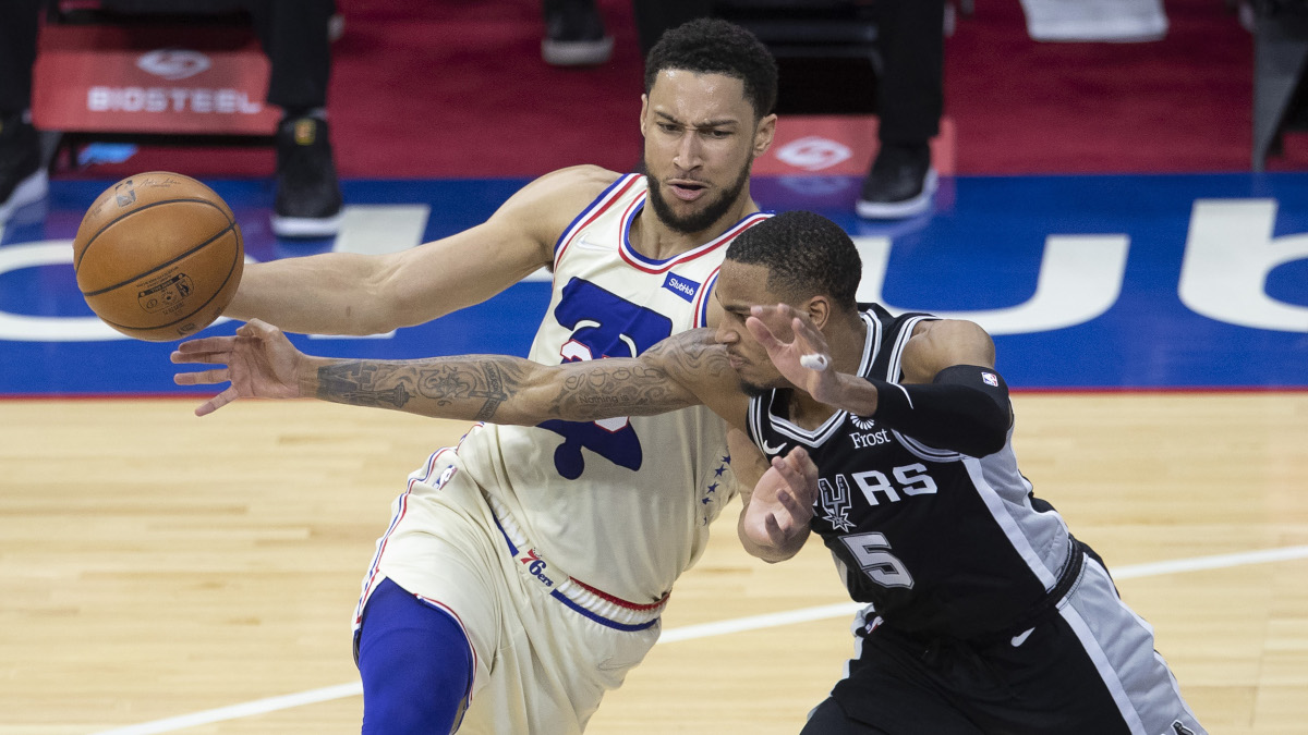 Ben Simmons is reportedly interested in playing for Gregg Popovich, but would Dejounte Murray be enough to get the star to the San Antonio Spurs?