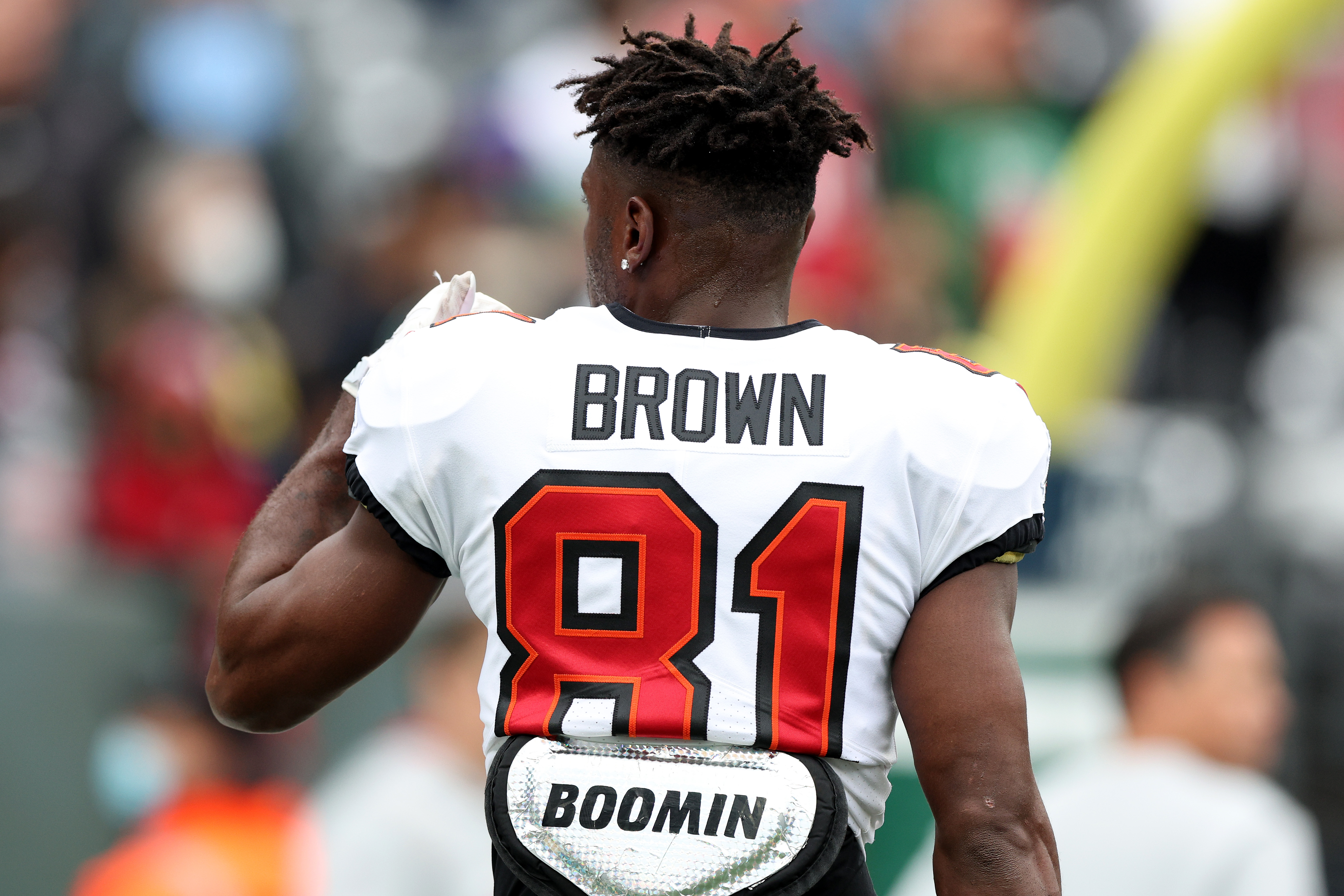 Antonio Brown walked off the Buccaneers sideline Sunday and was released