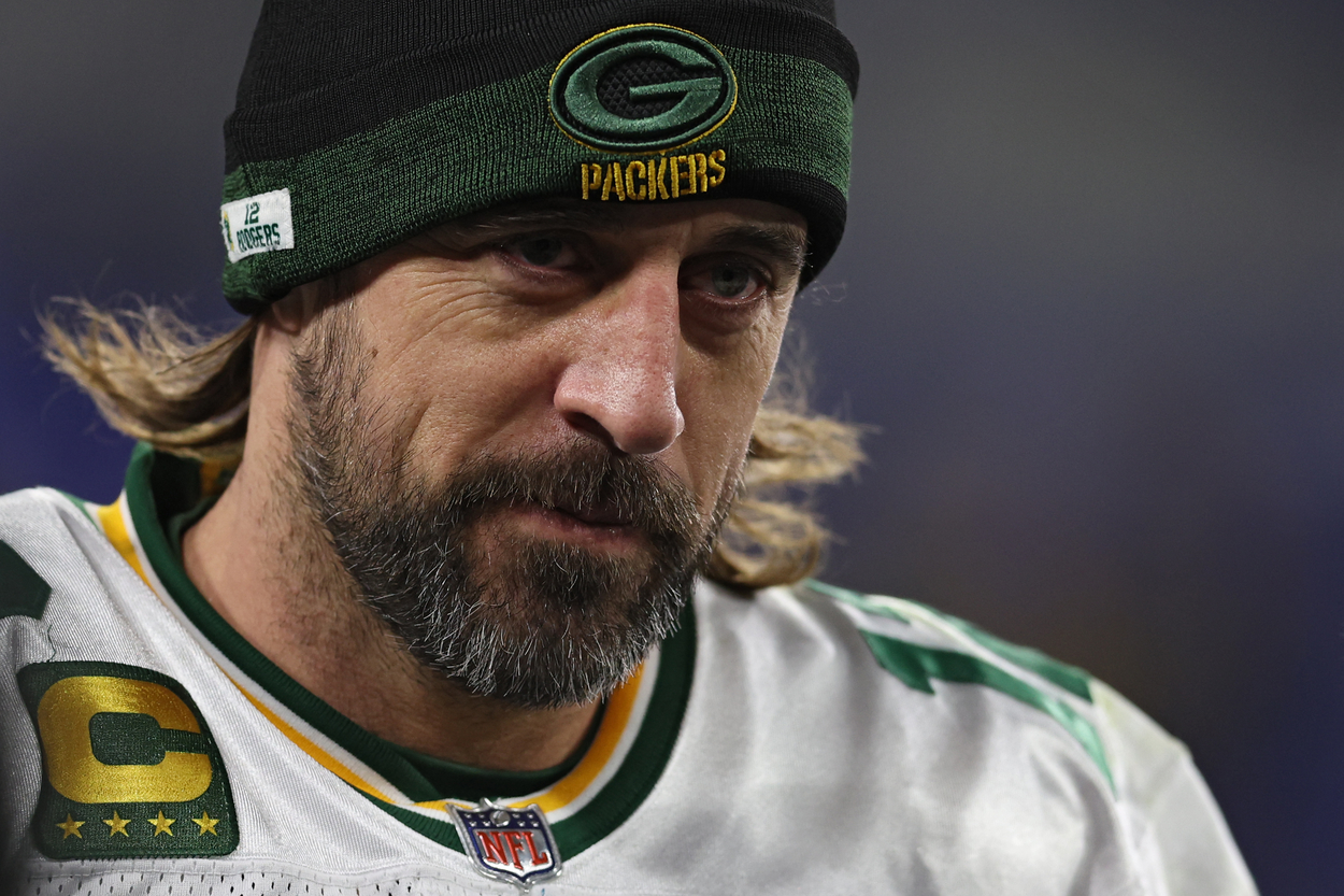 Green Bay Packers quarterback Aaron Rodgers in 2021.