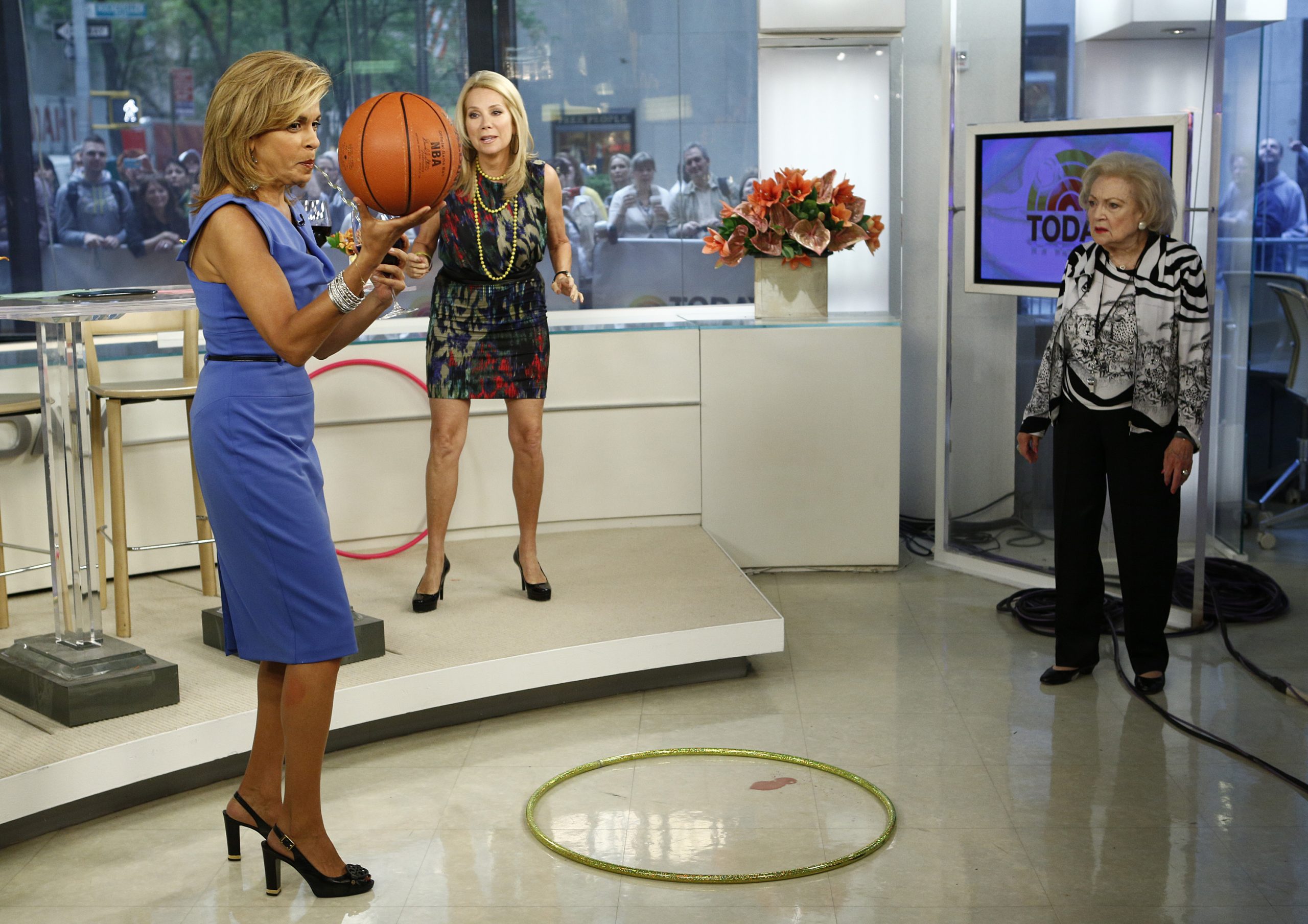 Pictured: (l-r) Hoda Kotb, Kathy Lee Gifford and Betty White appear on NBC News' "Today" show.