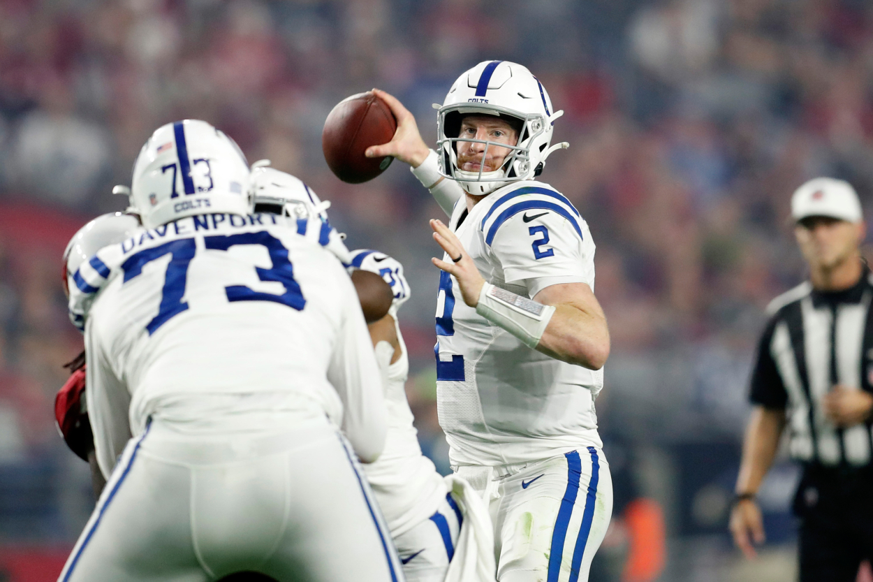 Indianapolis Colts quarterback Carson Wentz, who may soon get the piece he needs for a potential run to the Super Bowl.