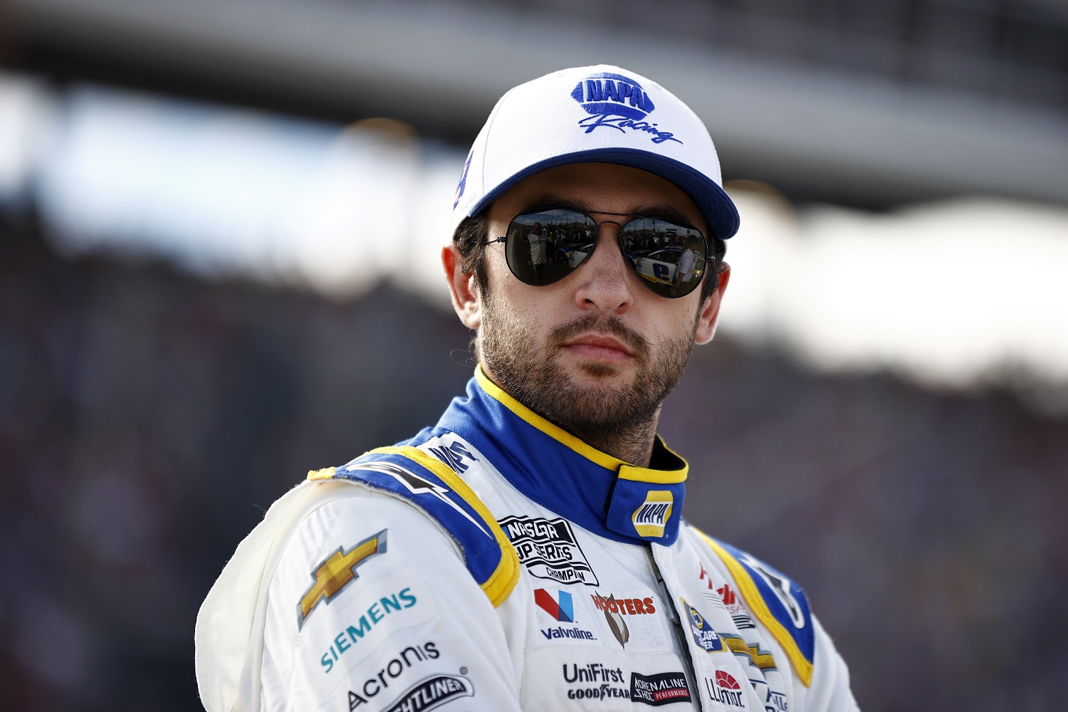 Chase Elliott, driver of the No. 9 Chevrolet, waits on the grid prior to the NASCAR Cup Series Championship at Phoenix Raceway on Nov. 7, 2021, in Avondale, Arizona.