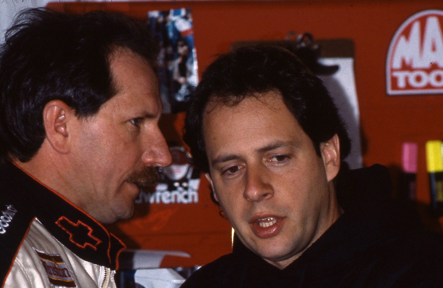 Kirk Shelmerdine, right, was crew chief for Richard Childress Racing and driver Dale Earnhardt from 1982-92, scoring 46 NASCAR Cup victories and four season championships.