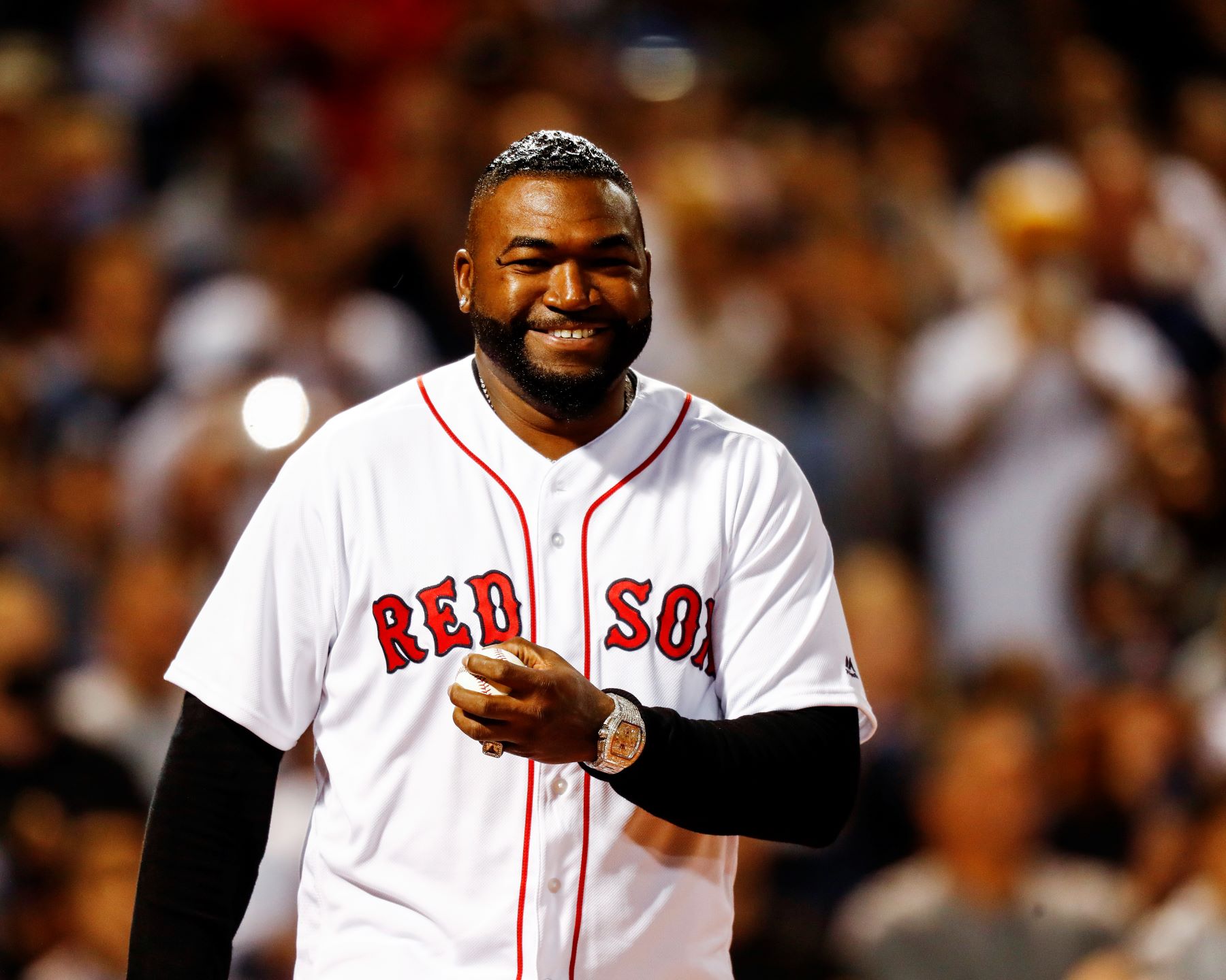Former Boston Red Sox player David Ortiz at Fenway Park for a game against the New York Yankees