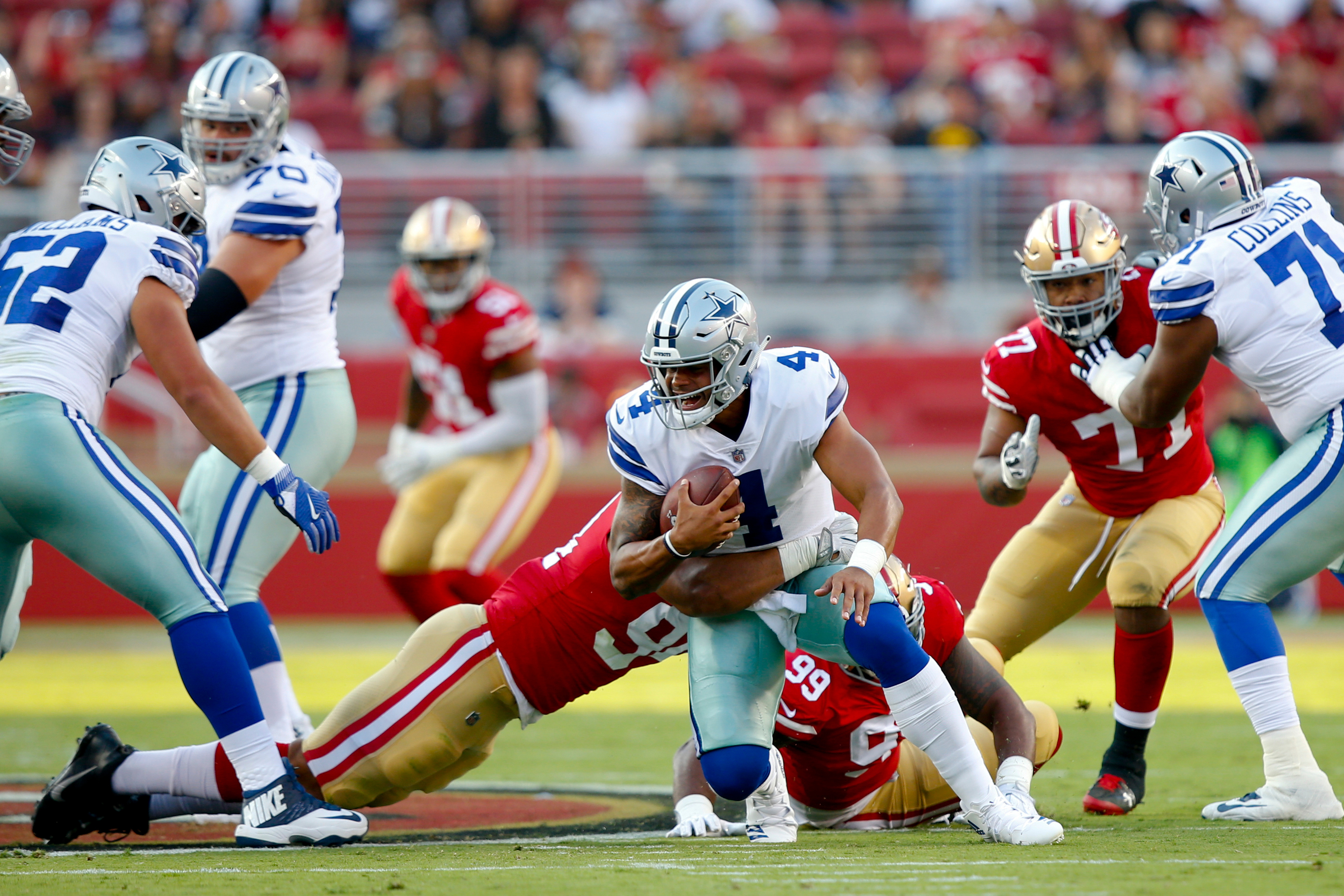 The Cowboys and 49ers meet Sunday in the Super Wild Card Round