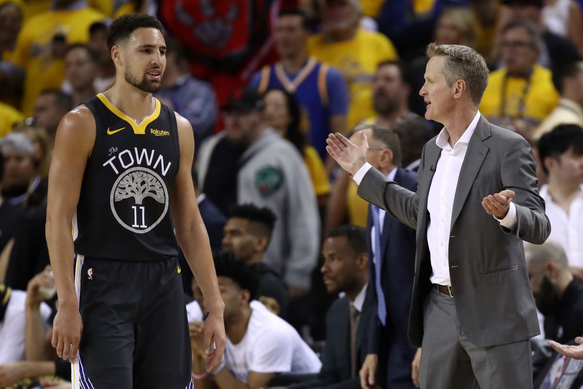 Klay Thompson Steve Kerr Warriors