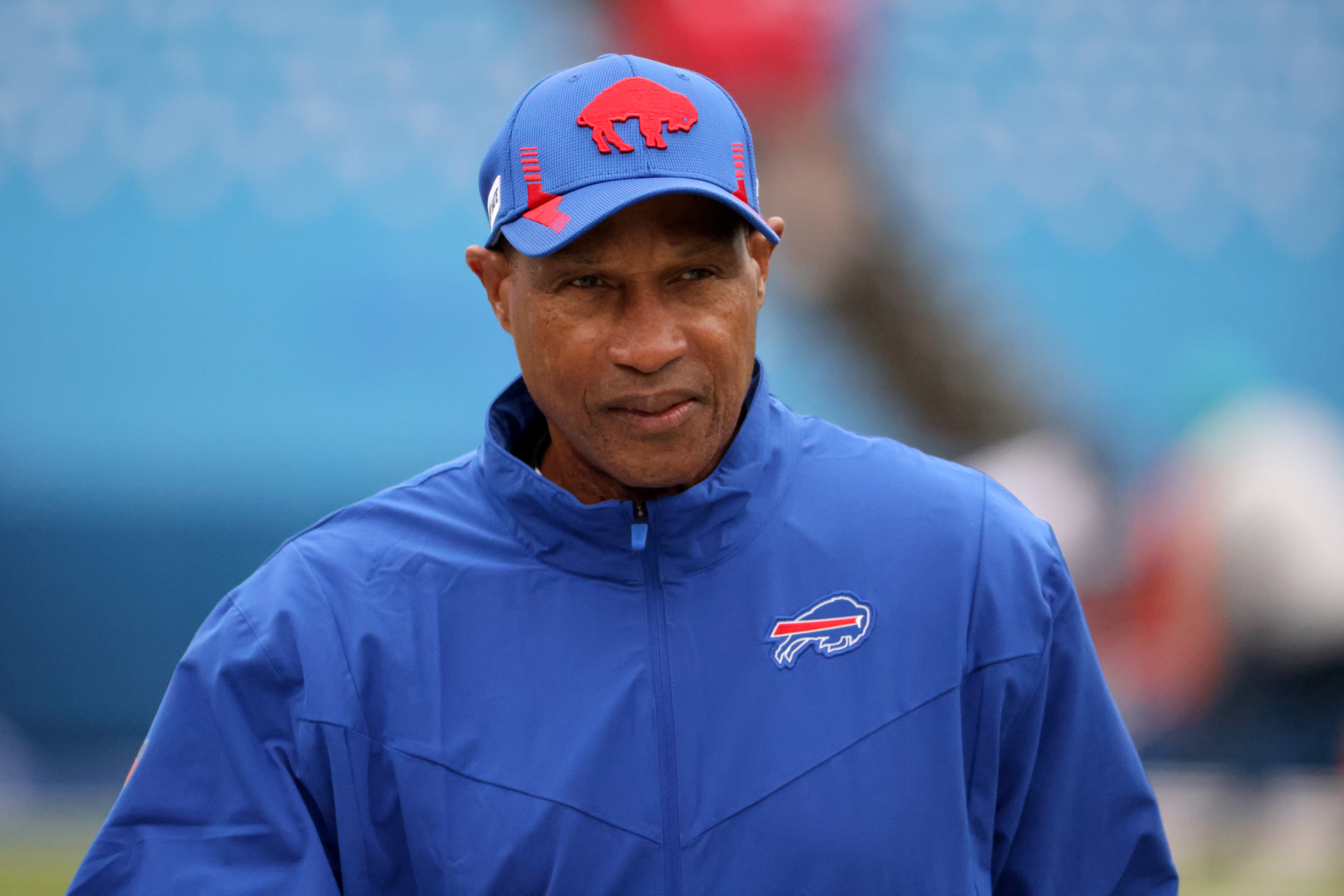 Leslie Frazier interviewed with the Giants Saturday for the head coaching position