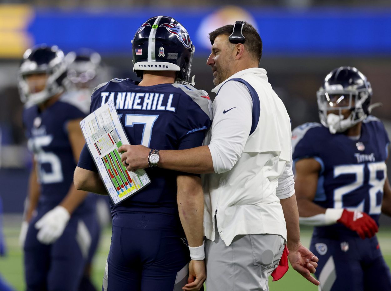 Mike Vrabel came to Ryan Tannehill's defense after Saturday's loss