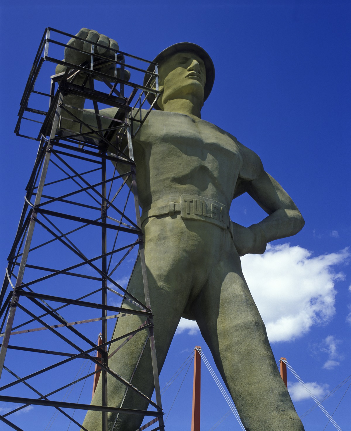 Golden Driller statue in Tulsa, Oklahoma. | R. Krubner/ClassicStock/Getty Images