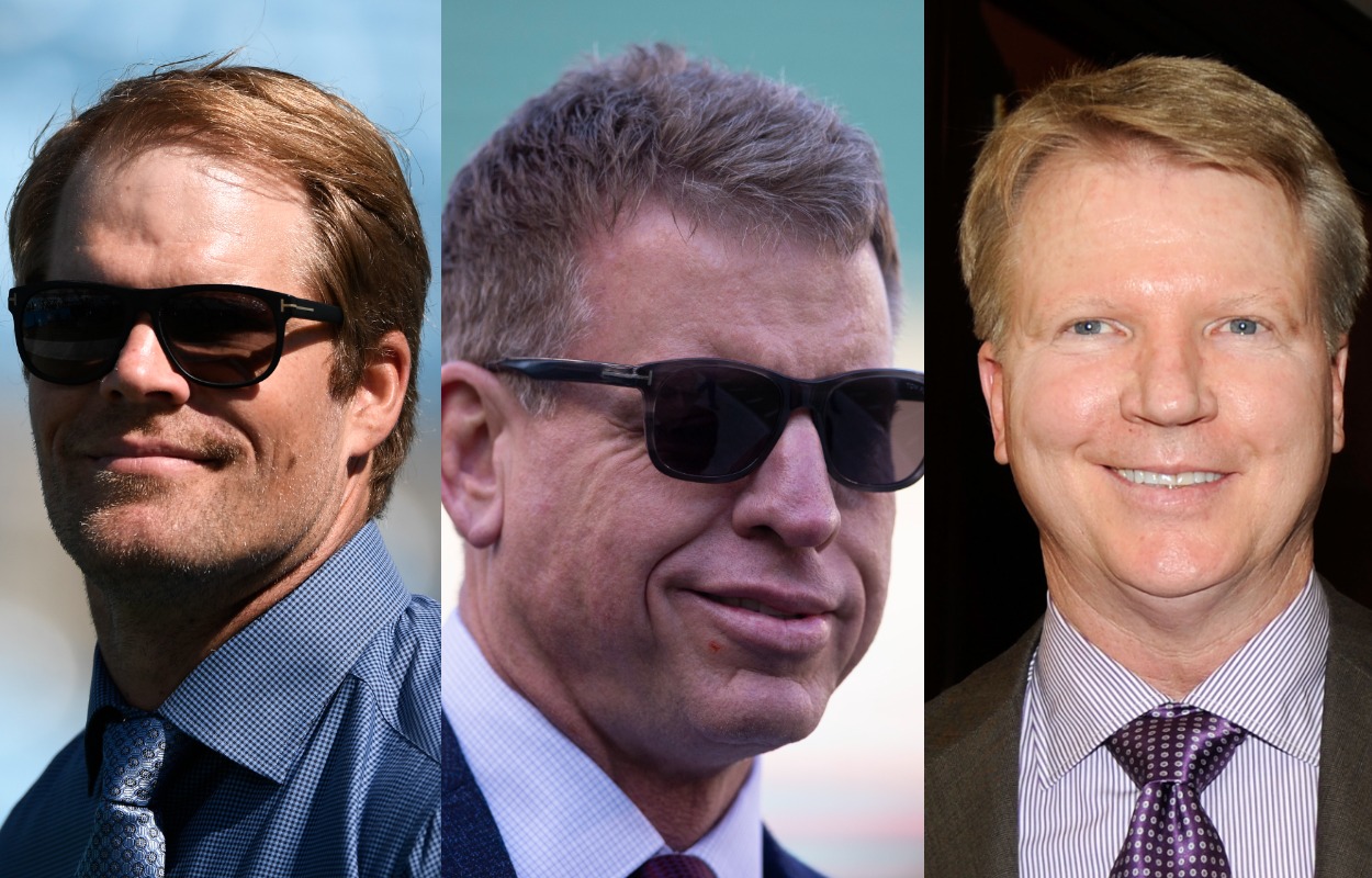 Greg Olsen, Troy Aikman, and Phil Simms.