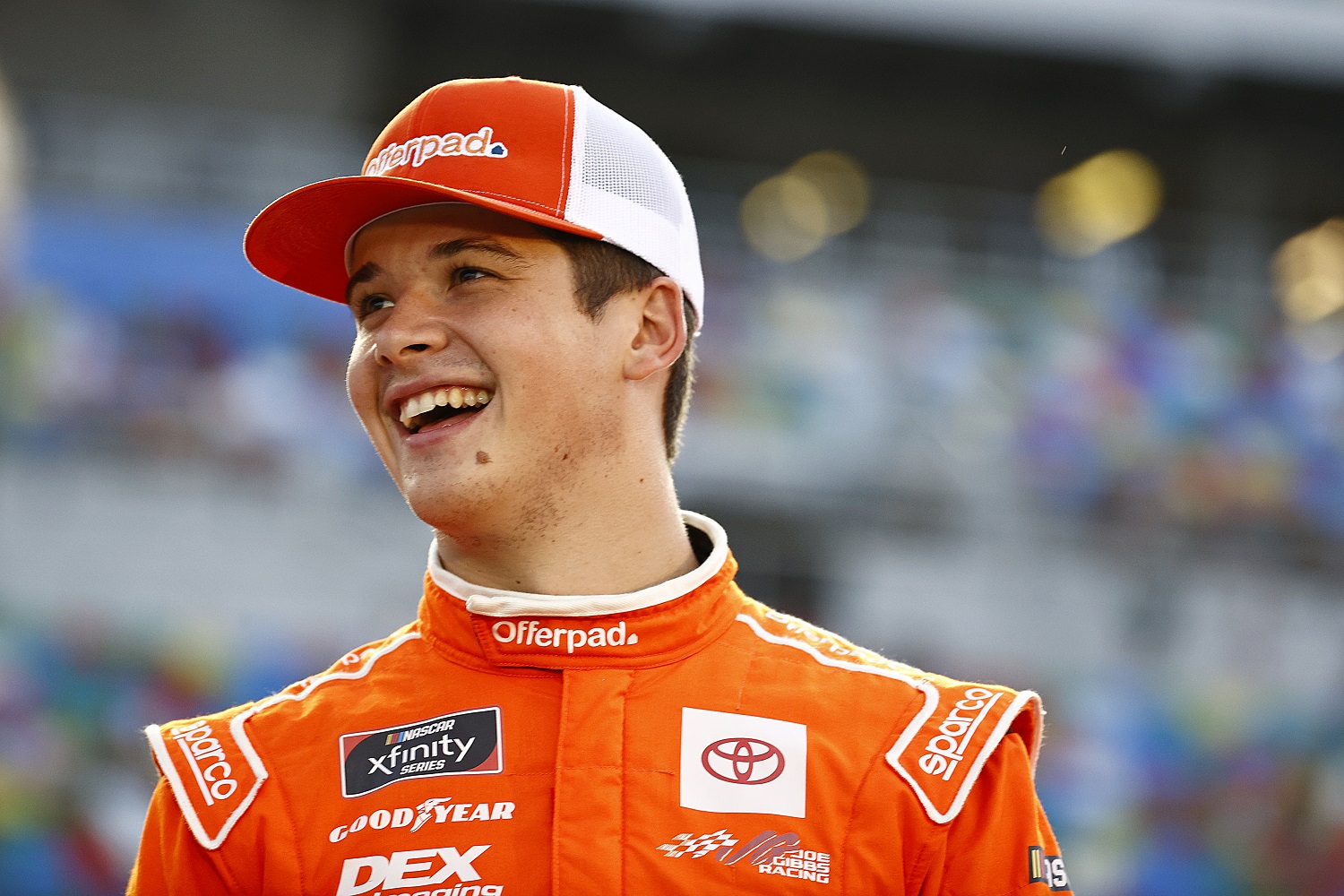 Harrison Burton waits on the grid prior to the NASCAR Xfinity Series Wawa 250 at Daytona International Speedway on Aug. 27, 2021. | Jared C. Tilton/Getty Images