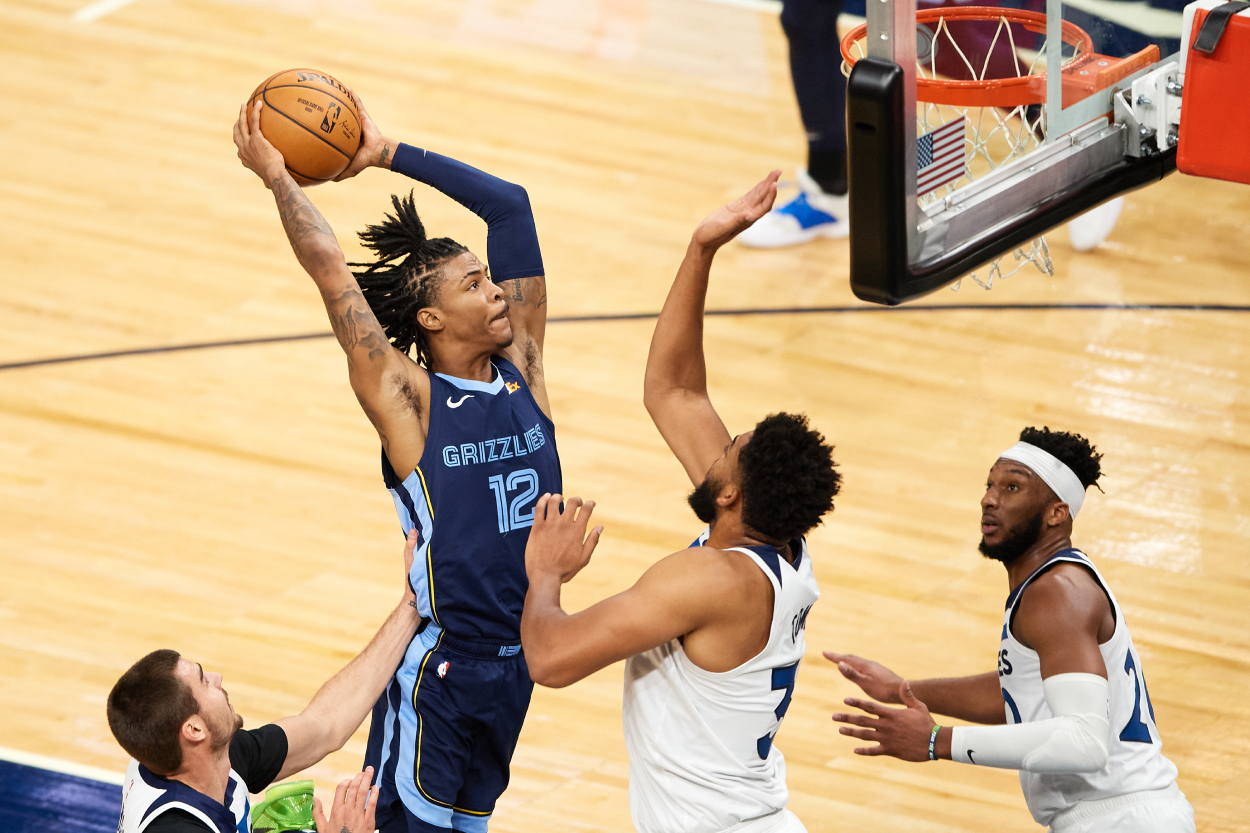 Memphis Grizzlies star Ja Morant, who would be a great player to add to the 2022 NBA Slam Dunk Contest.