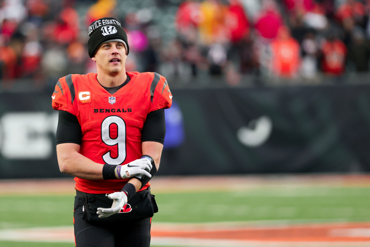 Cincinnati Bengals quarterback Joe Burrow after a game against the Kansas City Chiefs in 2022.