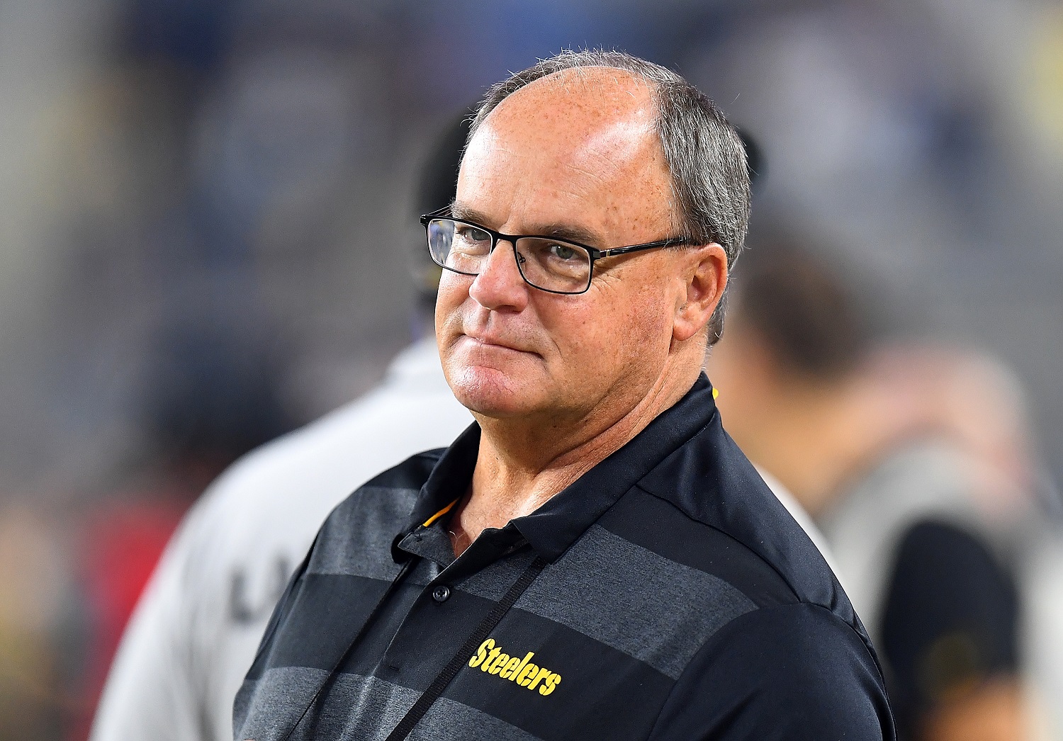 General manager Kevin Colbert of the Pittsburgh Steelers looks on prior to the game against the Cincinnati Bengals at Heinz Field on Sept. 30, 2019, in Pittsburgh.