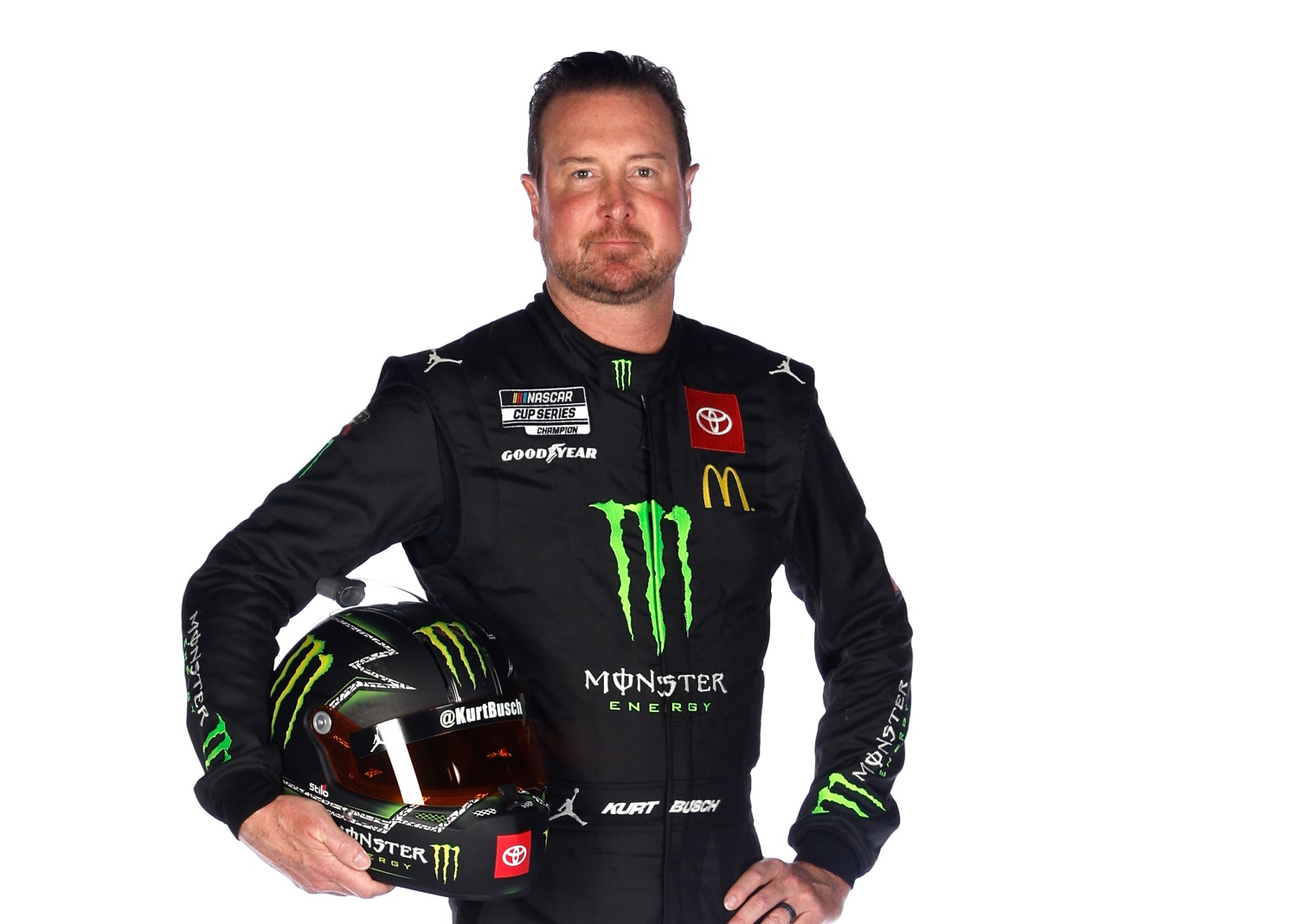 Kurt Busch poses for a photo during NASCAR Production Days at Clutch Studios on Jan. 19, 2022, in Concord, North Carolina. | Chris Graythen/Getty Images