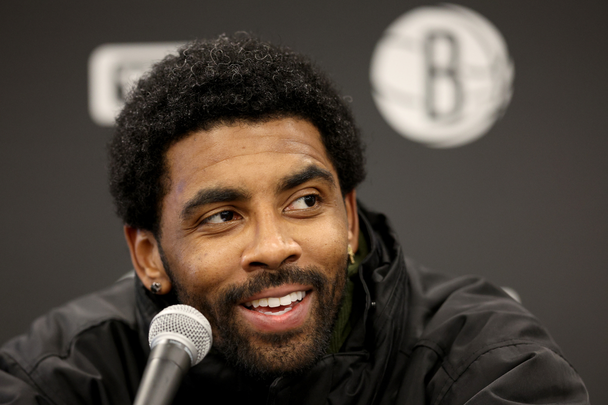 Brooklyn Nets guard Kyrie Irving, who ridiculously ranks with the best of the best for this year's NBA All-Star voting.