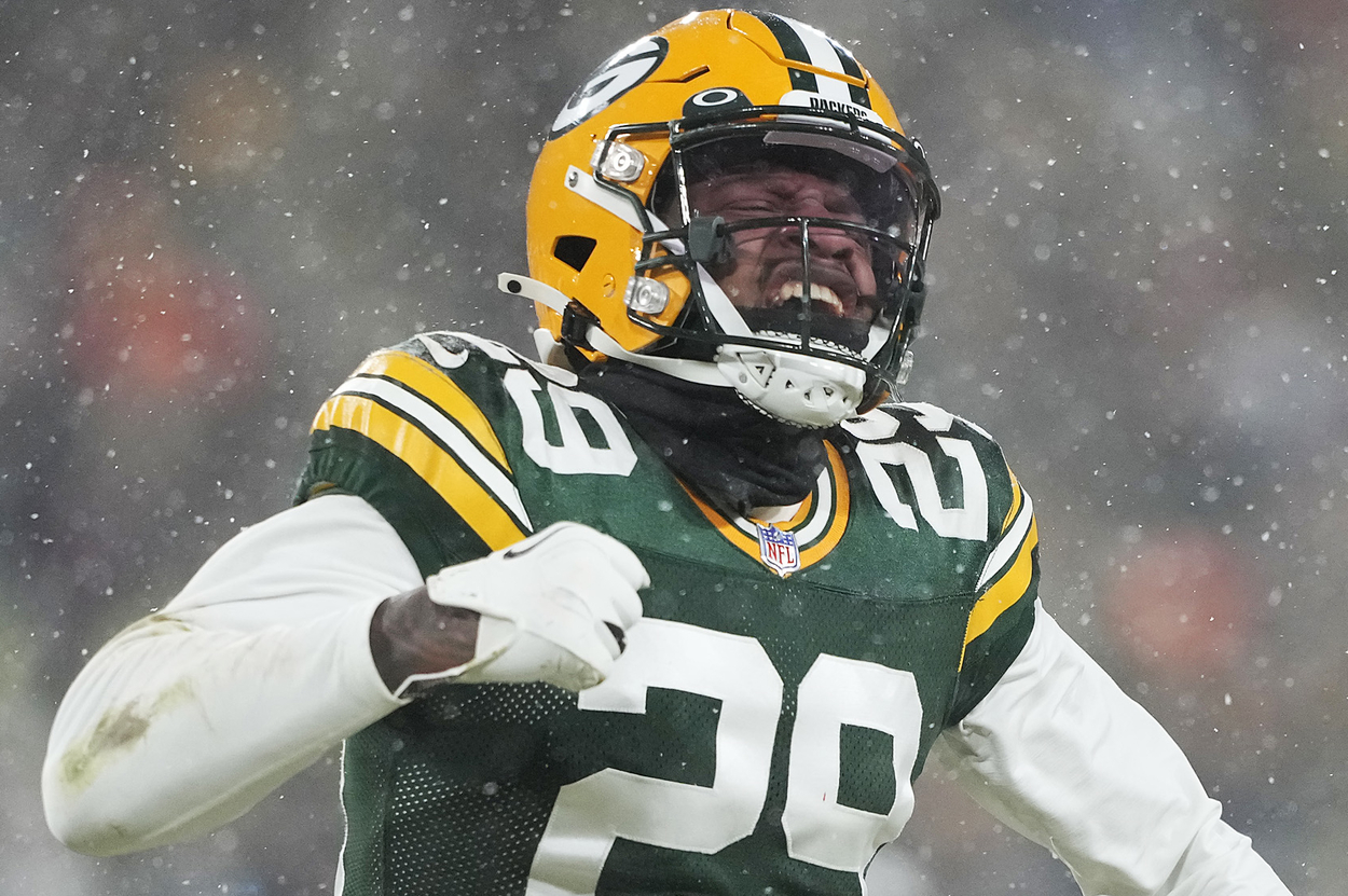 Green Bay Packers cornerback Rasul Douglas in 2022.