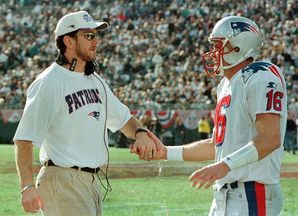 Scott Zolak and Drew Bledsoe in the 1998 playoffs, New England Patriots