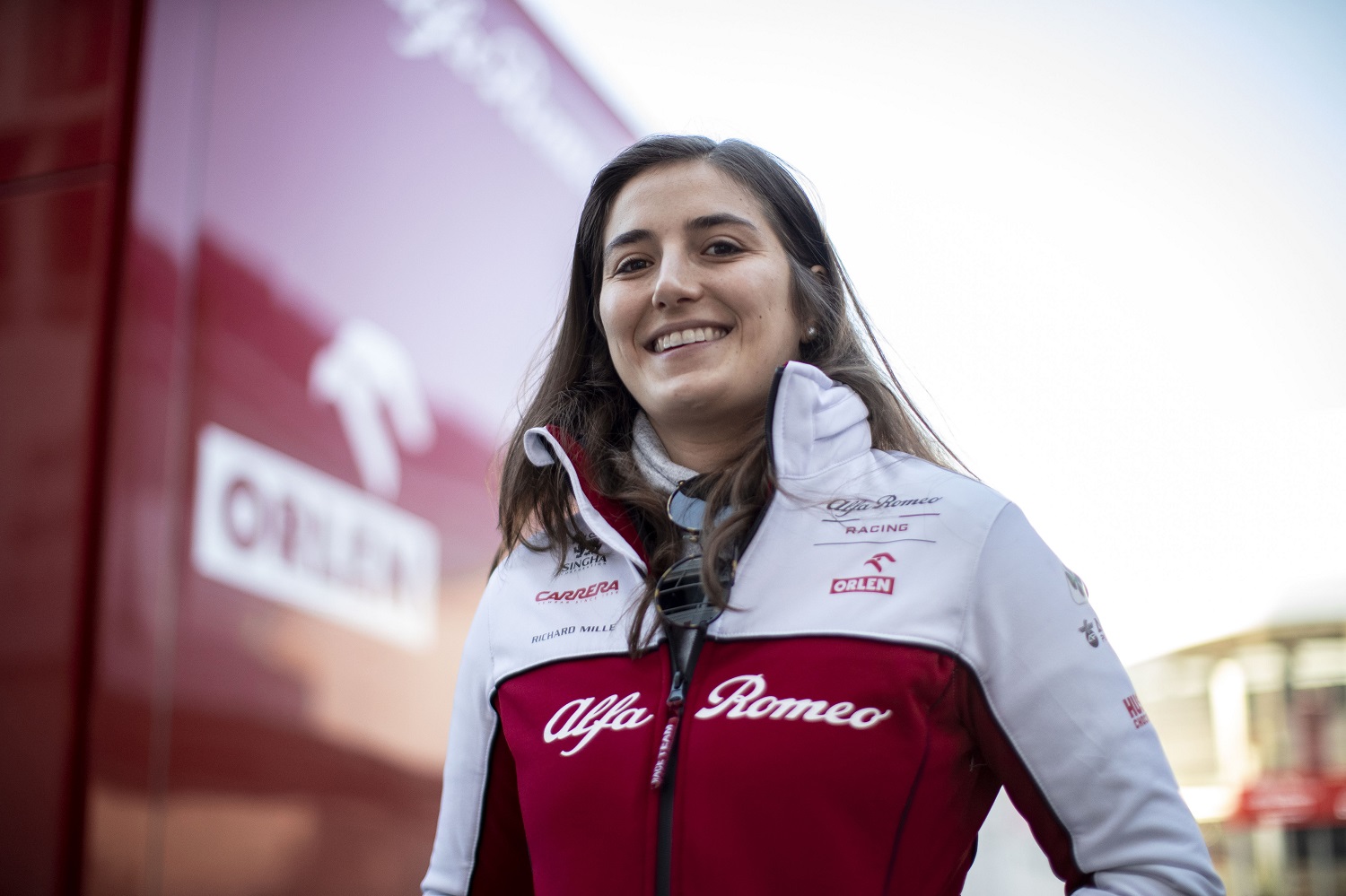 Tatiana Calderon of  Alfa Romeo Racing  during Formula 1 Winter Testing in 2020. | Marco Canoniero/LightRocket via Getty Images