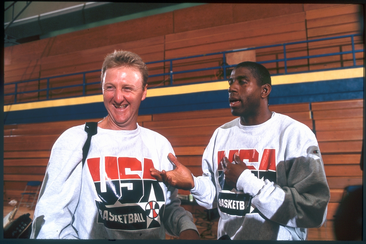 Larry Bird acknowledged the honor of playing in the Olympics, but knew his career ended with the Boston Celtics.