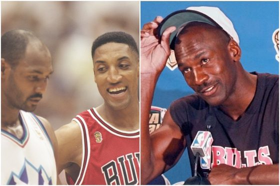 Scottie Pippen Michael Jordan Bulls Karl Malone