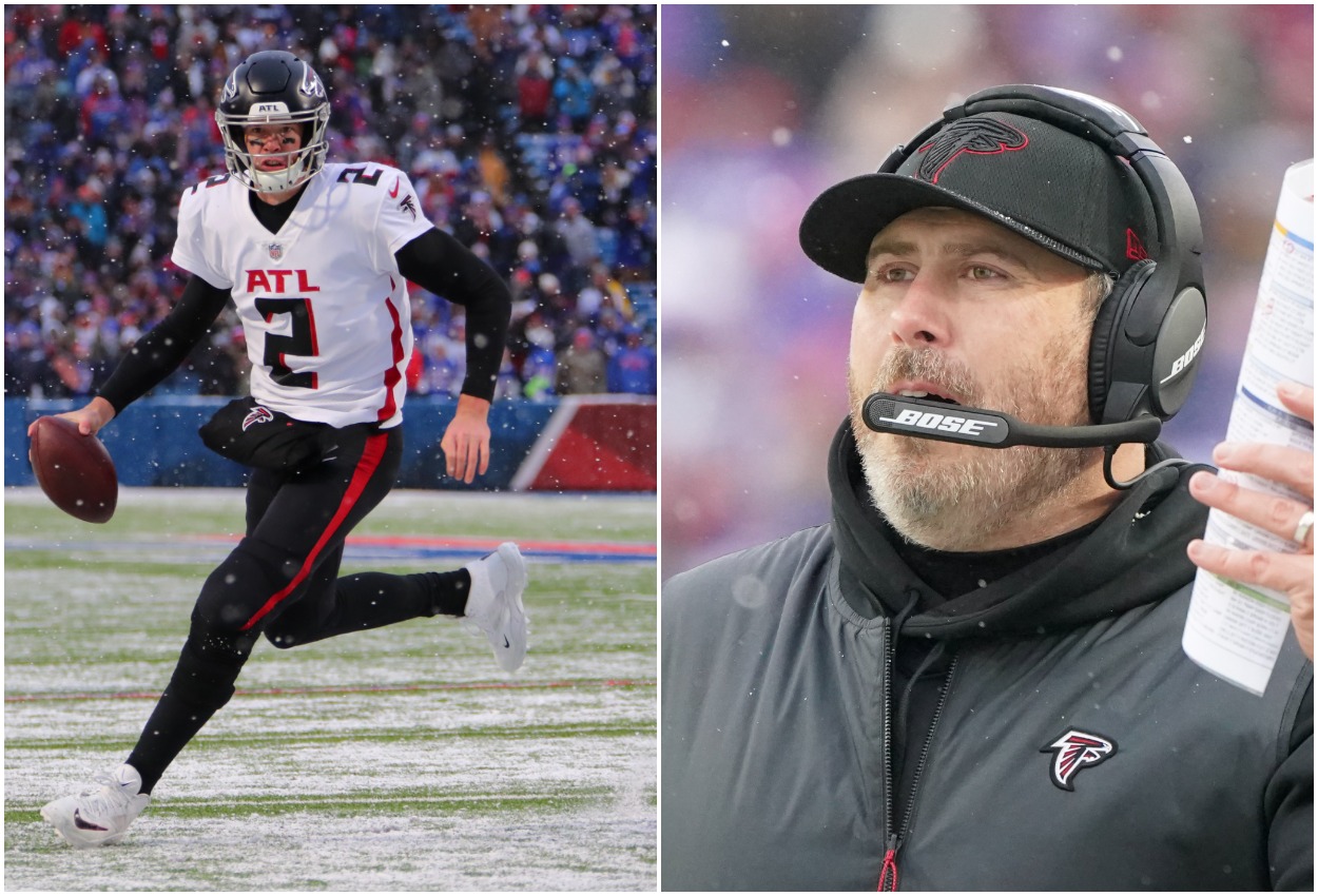Atlanta Falcons HC Arthur Smith and QB Matt Ryan.