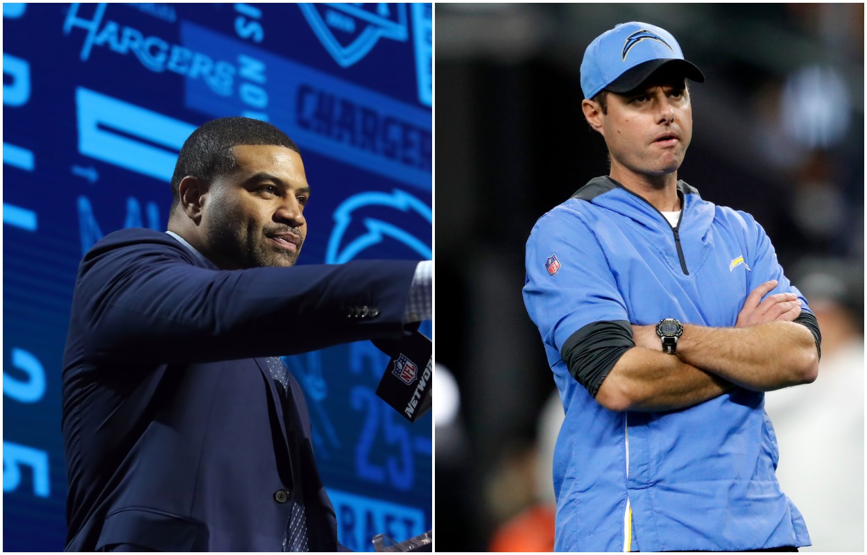 Former Chargers LB Shawne Merriman backs Brandon Staley after wild game vs Raiders.