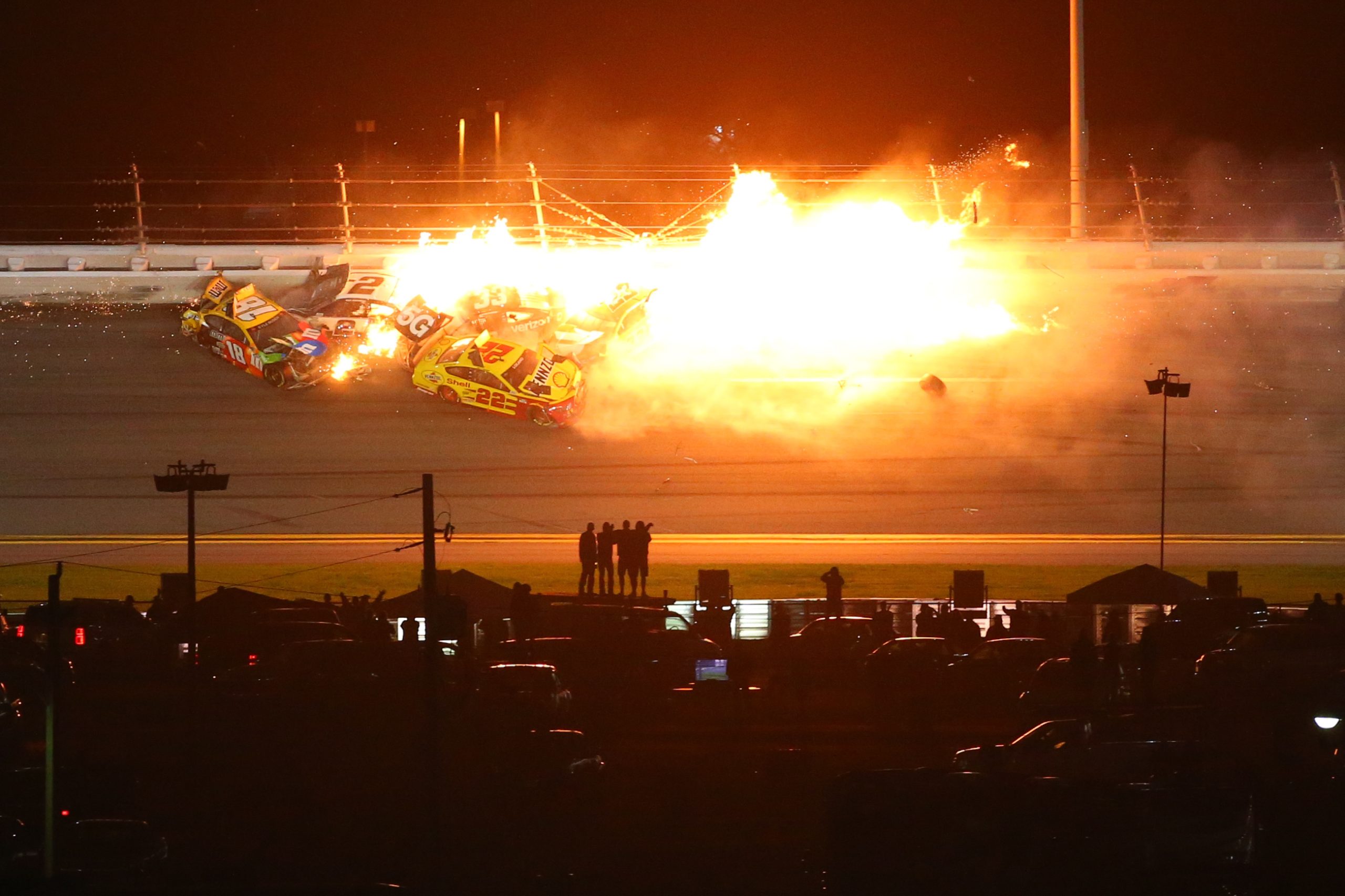 Brad Keselowski in fiery crash