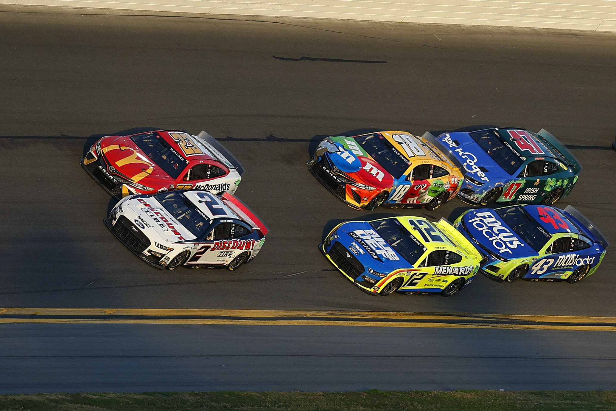 Bubba Wallace and Austin Cindric race