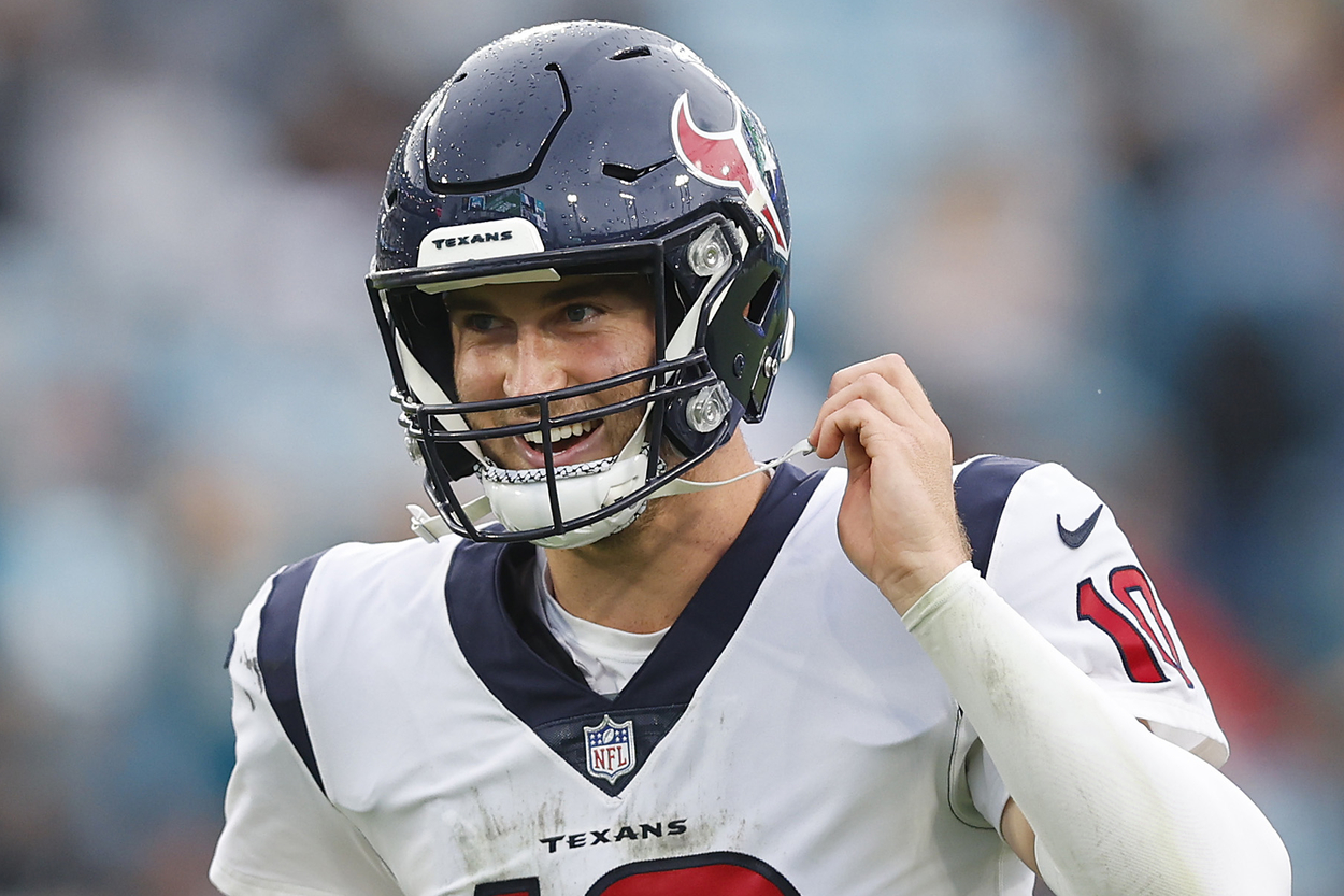 Houston Texans quarterback Davis Mills.