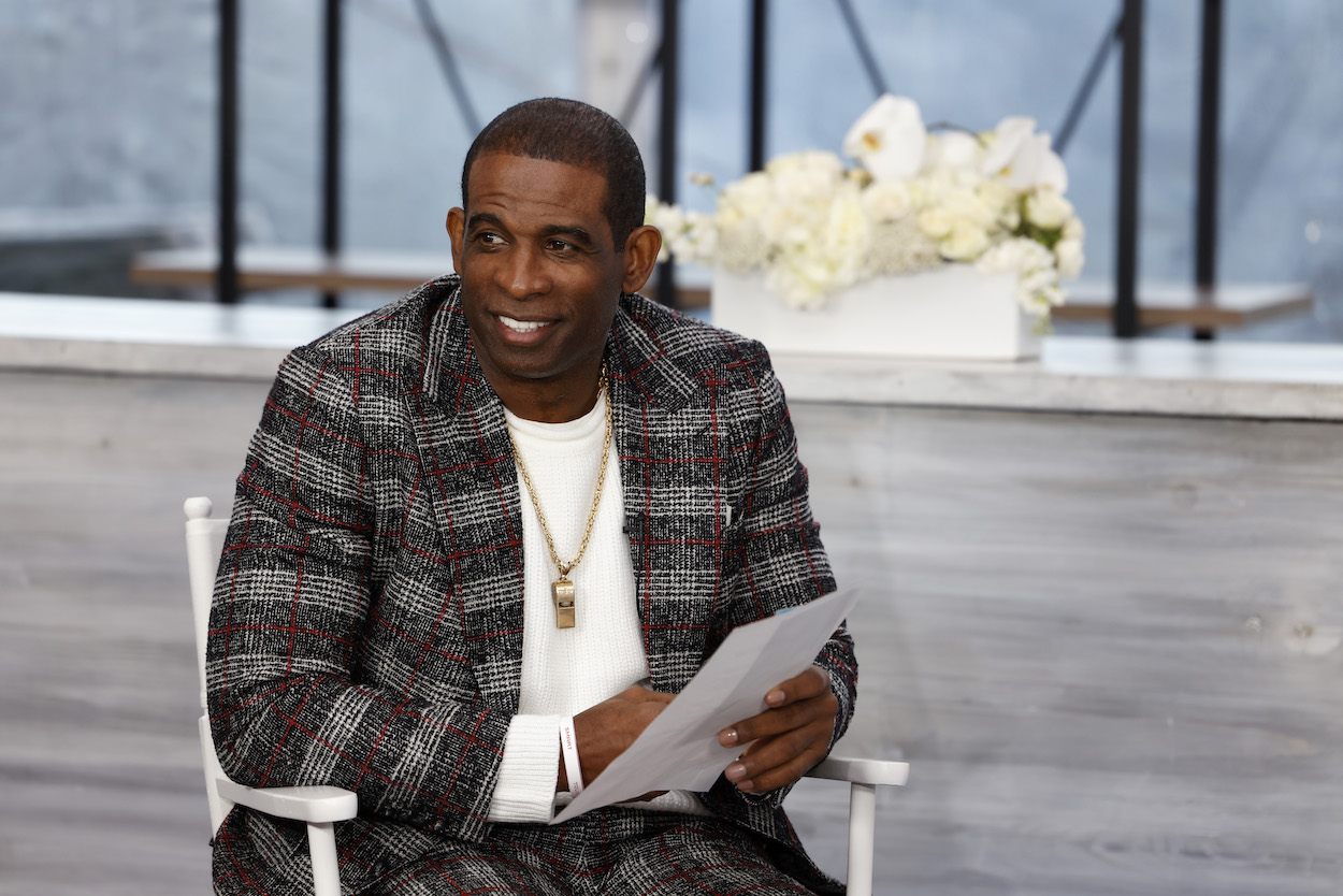 Deion Sanders at Aflac’s “The Park Bench” Twitch Premiere event and panel at The St. Regis Deer Valley on January 22, 2022, in Park City, Utah.