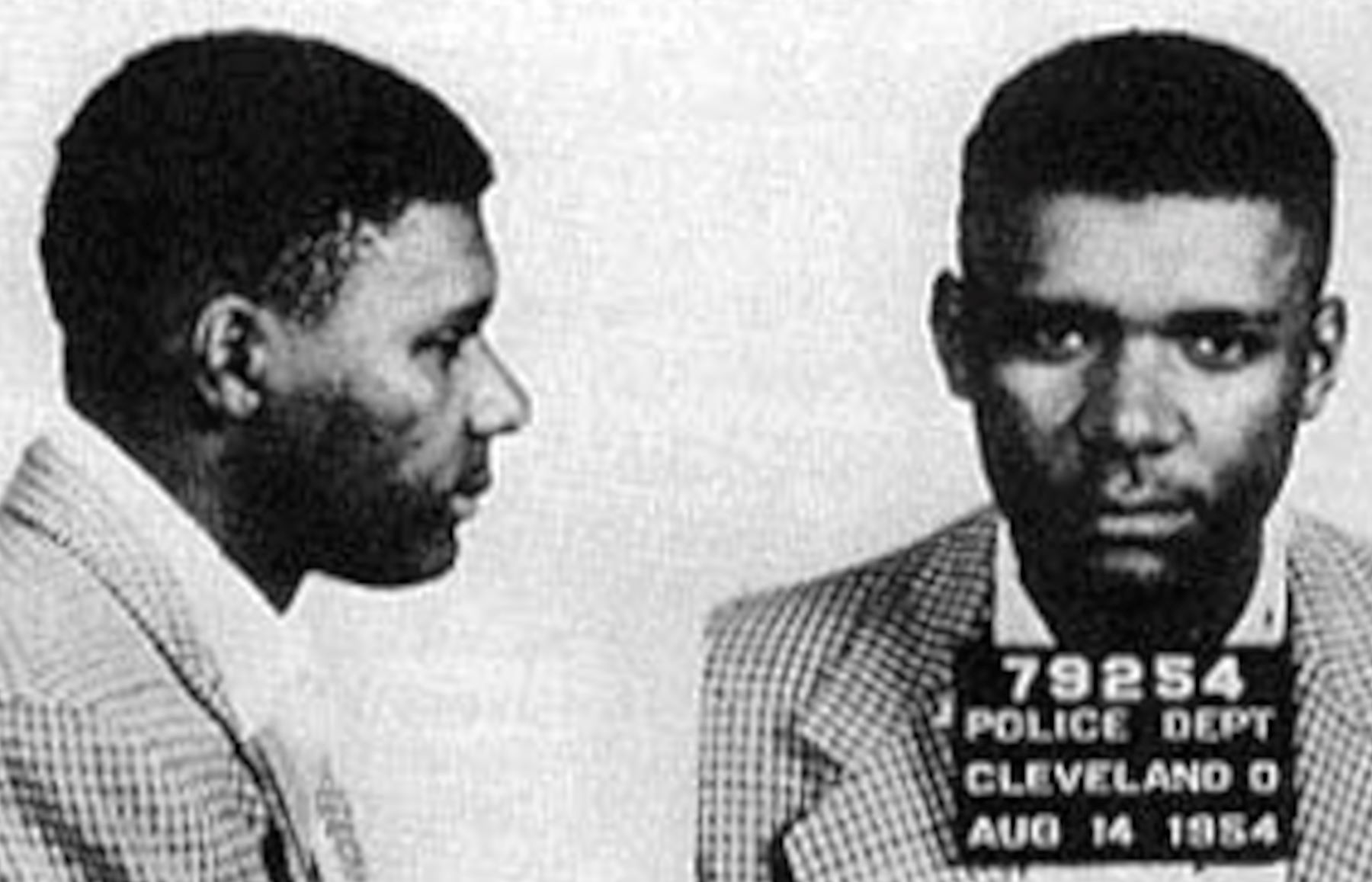 Don King's August 1954 mug shot for homocide taken in Cleveland, Ohio, for the killing of Hillary Brown