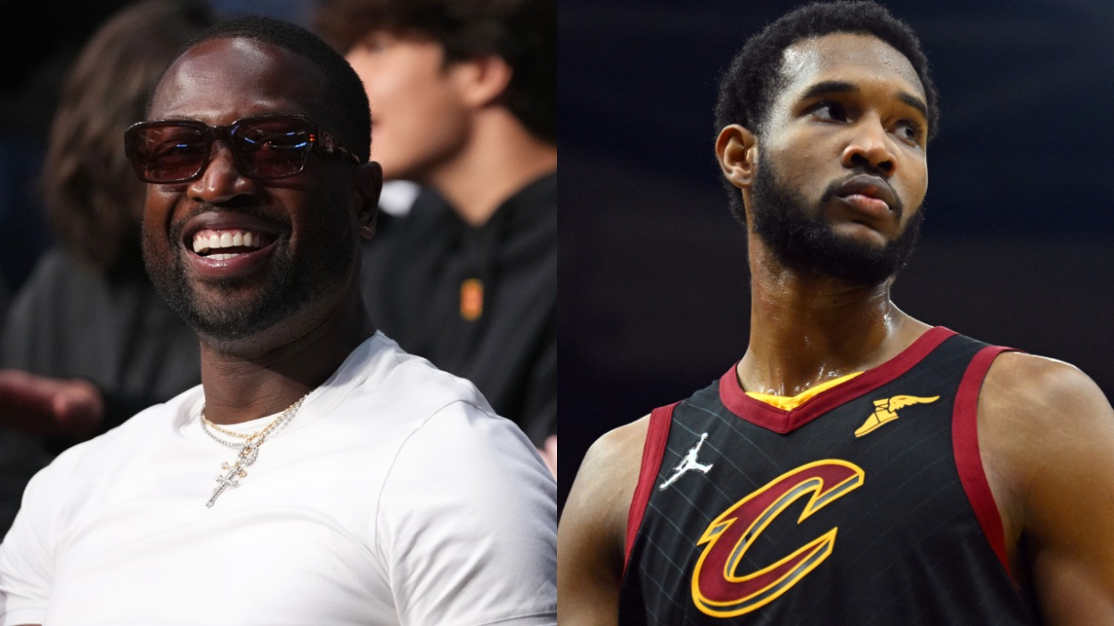 NBA legend Dwyane Wade and Cavs star Evan Mobley.